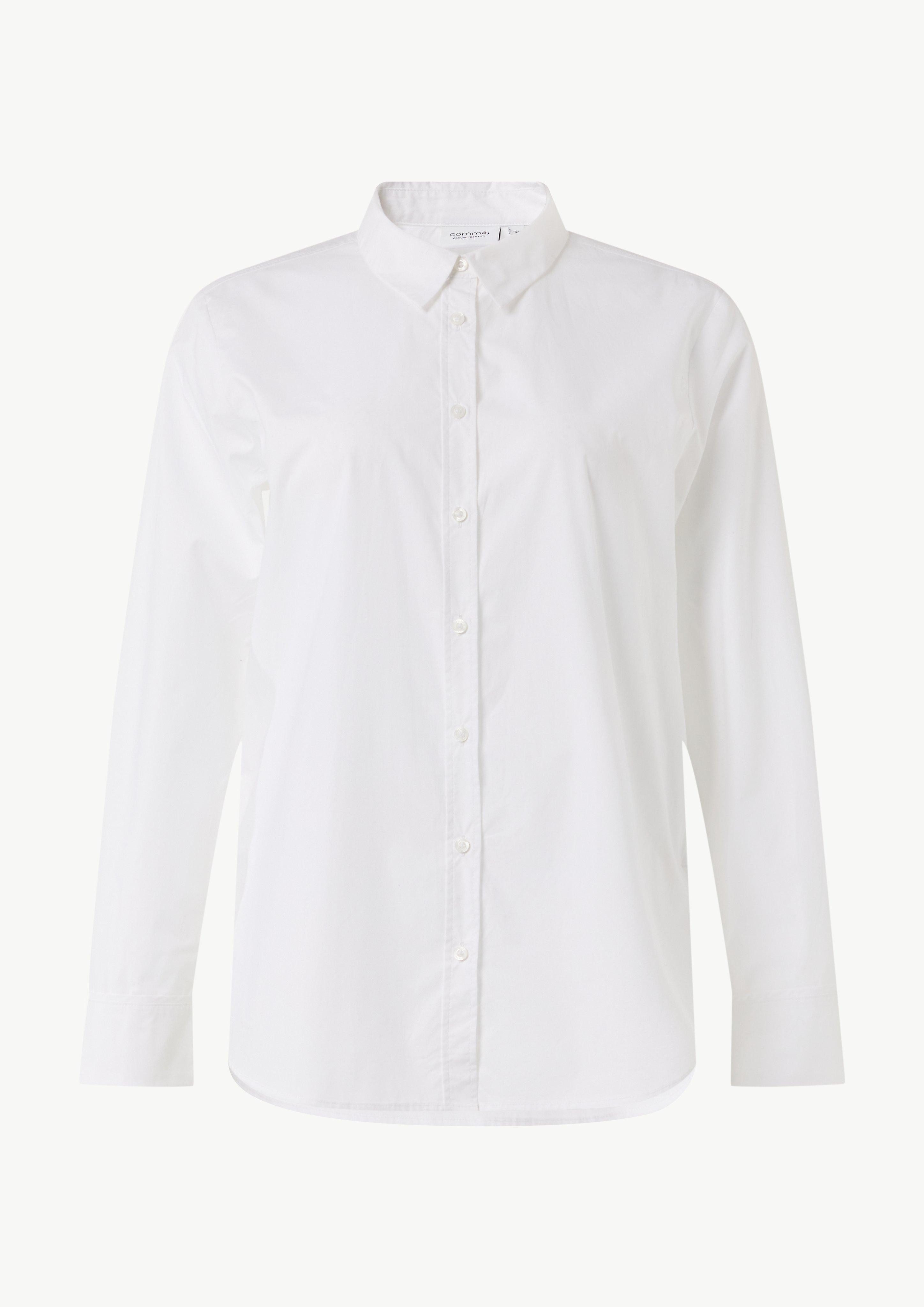 Langarmbluse Locker geschnittene Baumwollbluse mit Eingrifftaschen