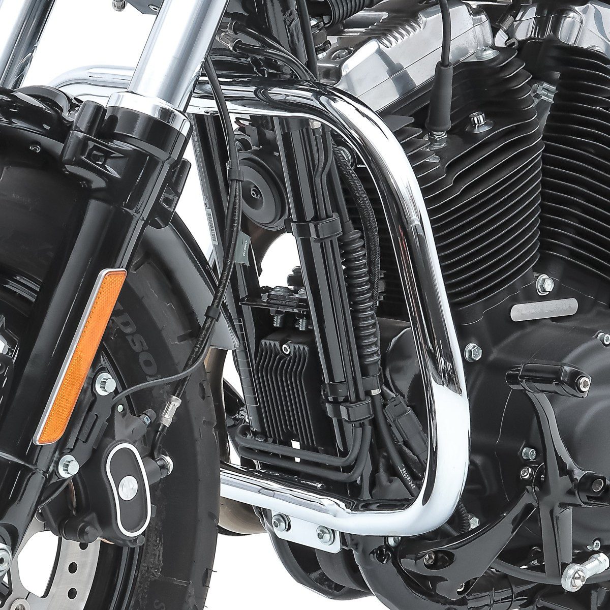 Craftride Motor-Schutzhülle Sturzbügel für Harley Davidson Sportster 04-20 # HS5 chrom