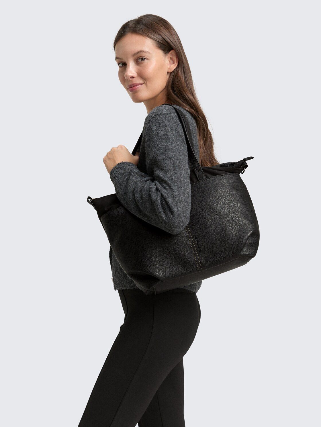 TOM TAILOR Shopper Bags, TTMIHA L Shopper mit Material-Mix