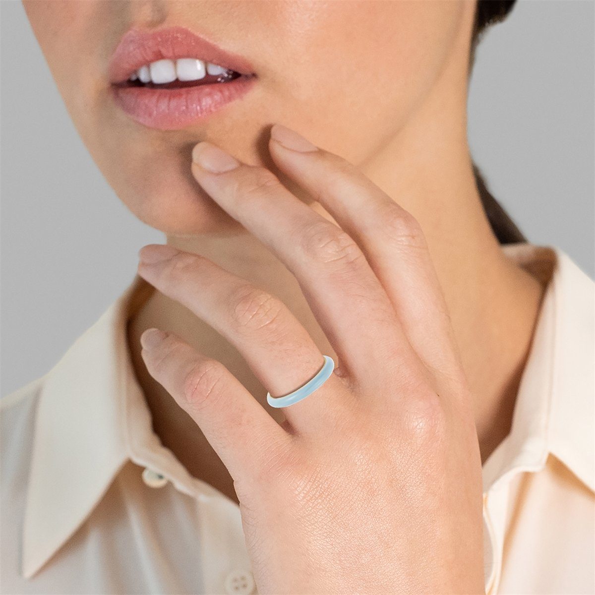 Glanzstücke München Silberring gelbgold, aus Sterling günstig online kaufen