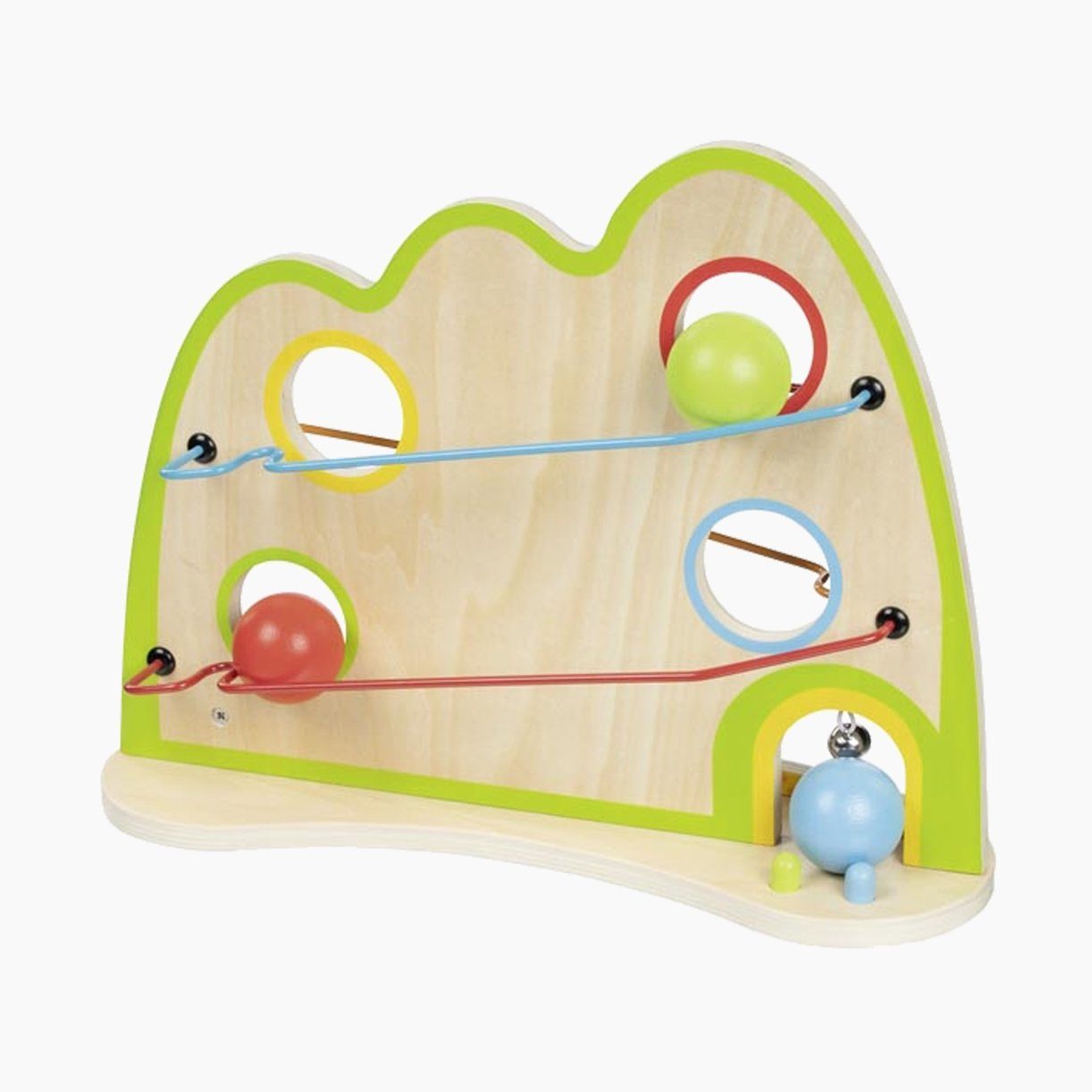 goki Kugelbahn Kugelbahn Seitenwechsel, (packung, 4-tlg., set), Mit 3 großen Kugel.Passen perfekt auch in kleine Kinderhände