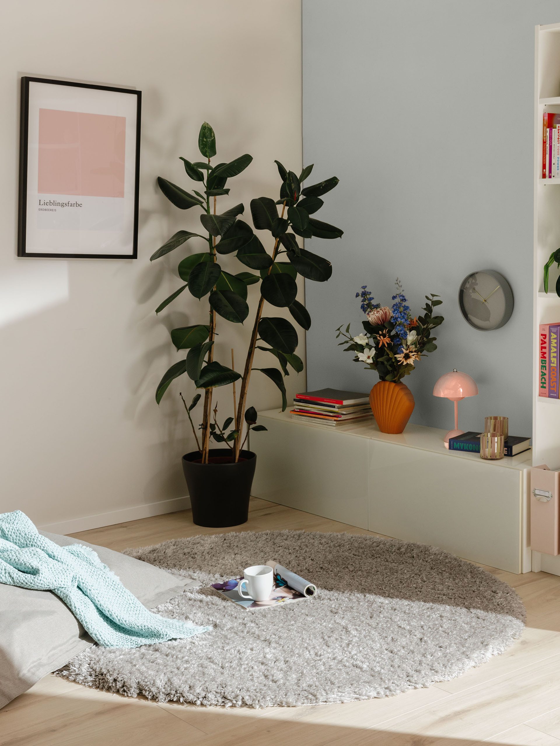 benuta Hochflor-Teppich Ava, rund, Höhe: 41 günstig online kaufen