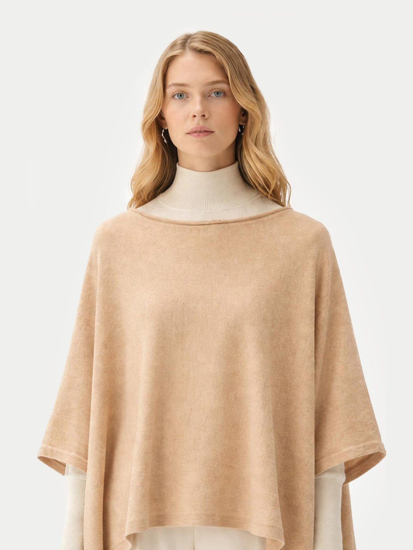 GOBI Cashmere Poncho Kaschmir-Poncho mit U-Boot-Ausschnitt