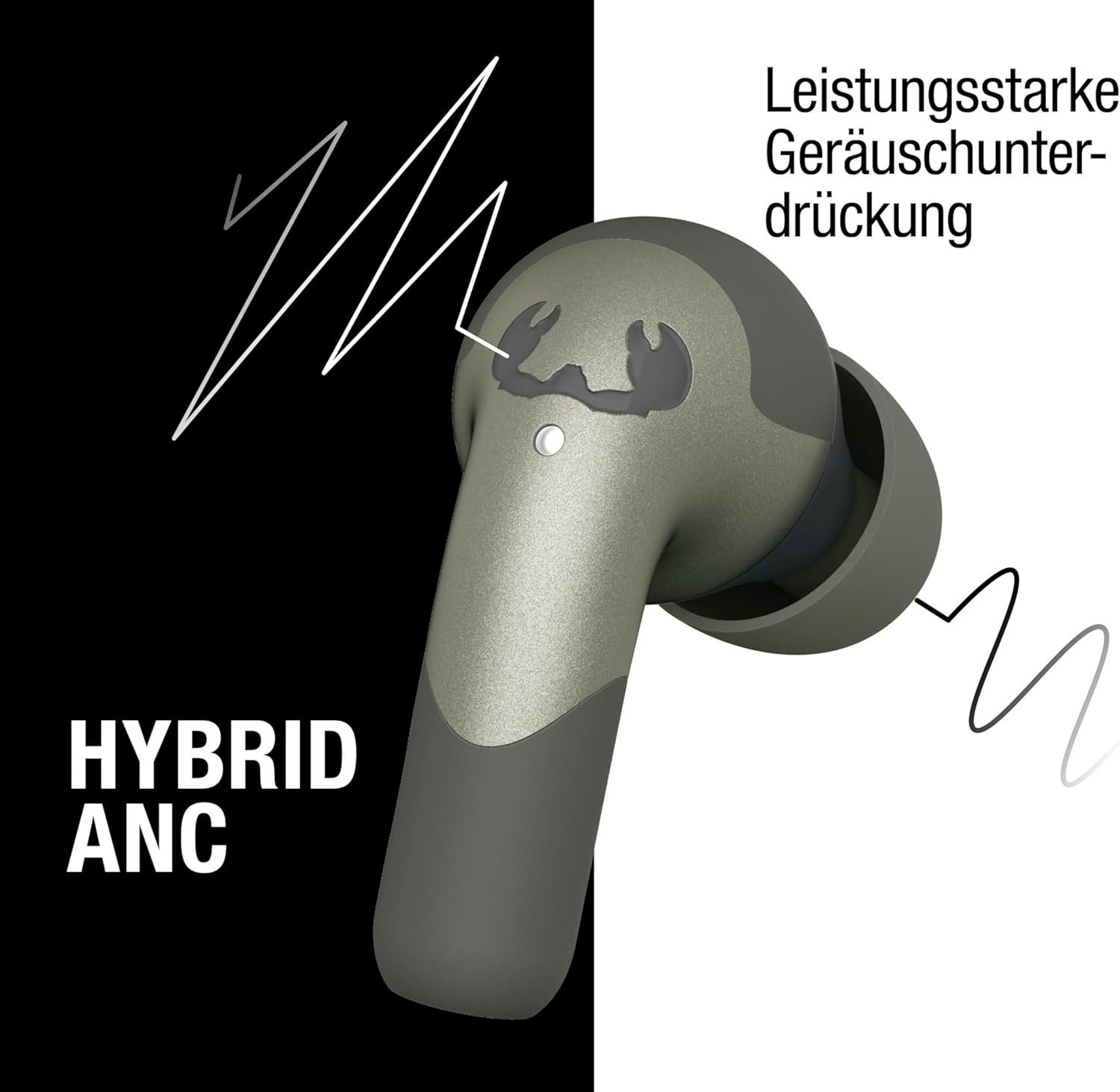 Fresh 'n Rebel Bluetooth Kopfhörer mit ANC, 34h Akku, IPX4, Mikrofon In-Ear-Kopfhörer (Ergonomisches In Ear Design sorgt für angenehmen Tragekomfort auch bei längerer Nutzung im Alltag., Kabelose Noise Cancelling Kopfhöre mit ENC Bluetooth 5.3 Touch Control)