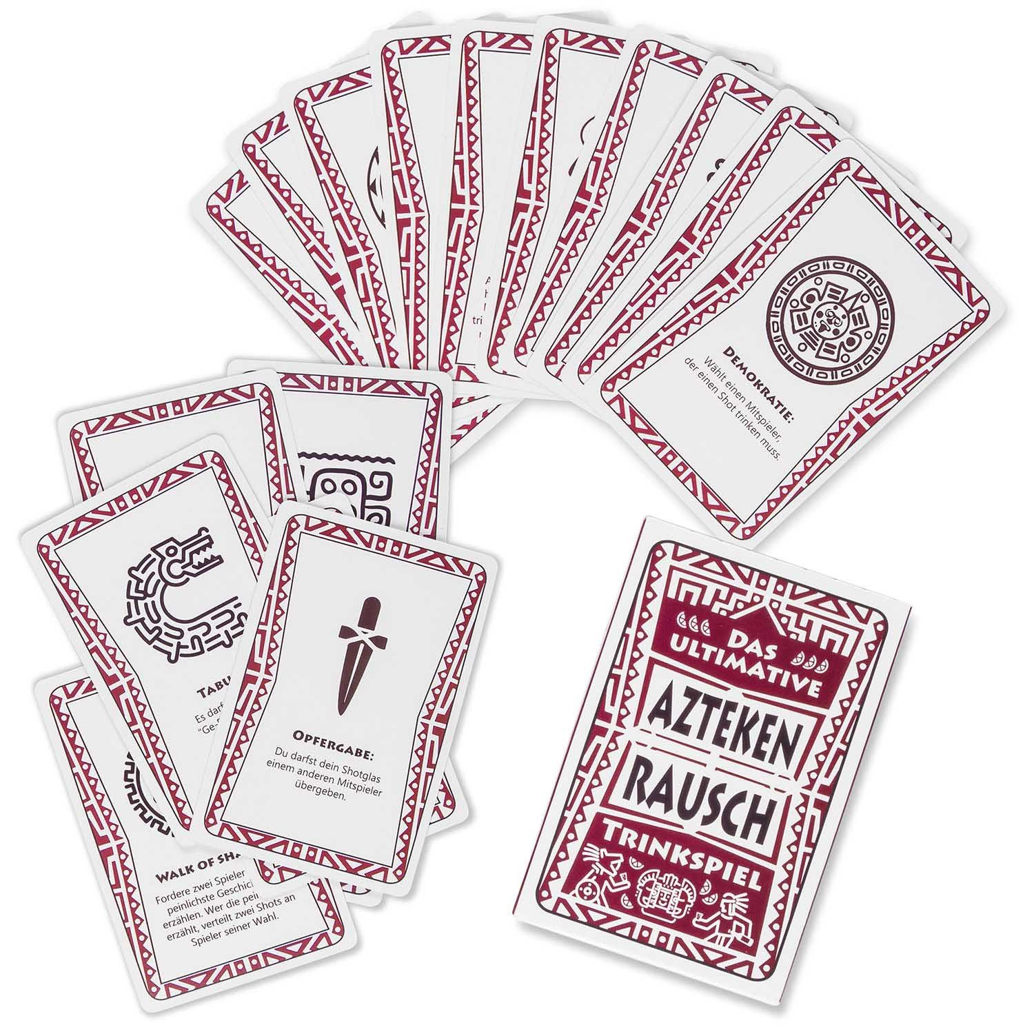 Goods+Gadgets Spiel Lustiges Kartenspiel & Trinkspiel für Erwachsene, Freunde & Party, Aztekenrausch Partyspiel, Das wohl lustigste Trinkspiel