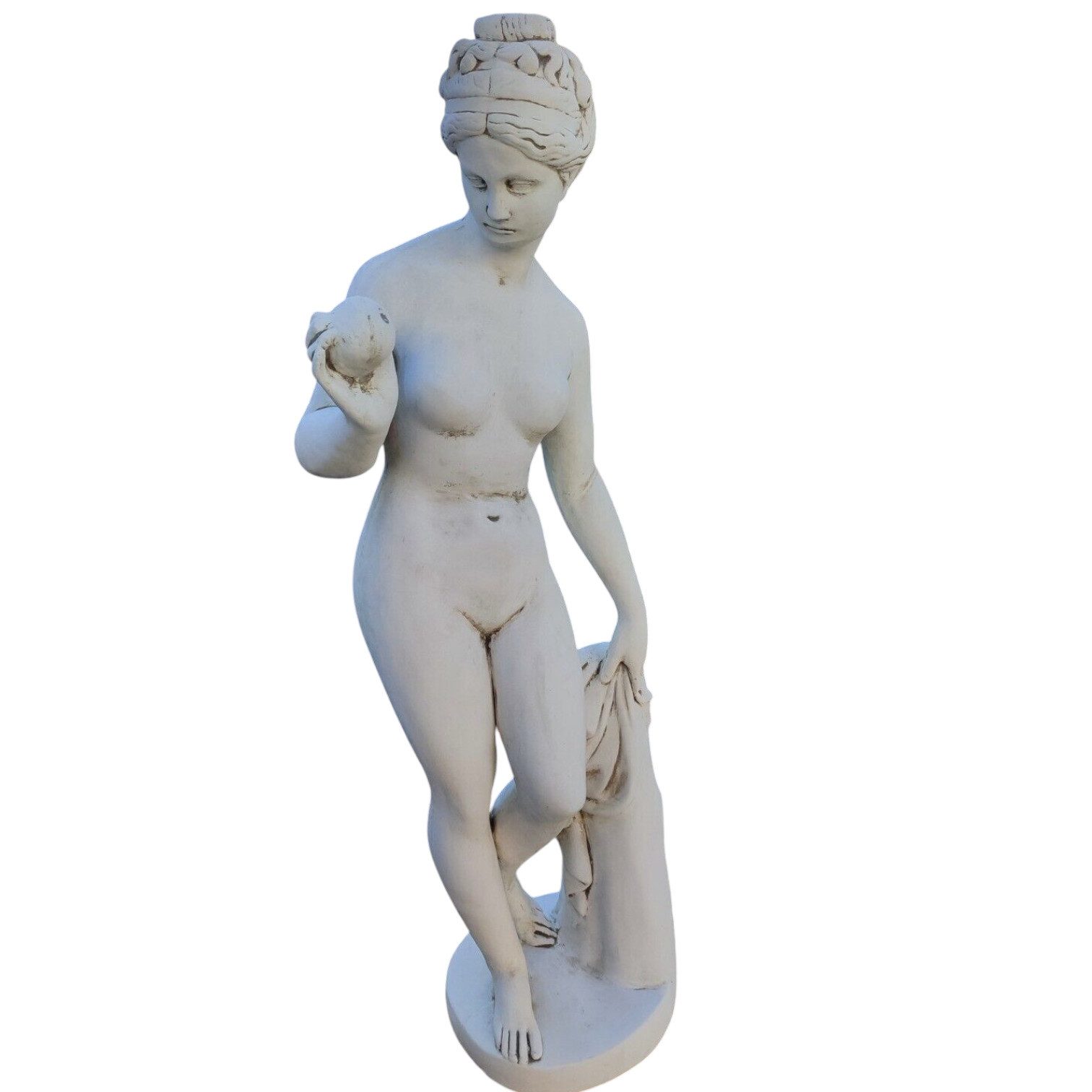 DEKO VERTRIEB BAYERN Gartenfigur XXL Premium Statue Venus / Eva 120 cm hoch Stein Garten Deko Figur