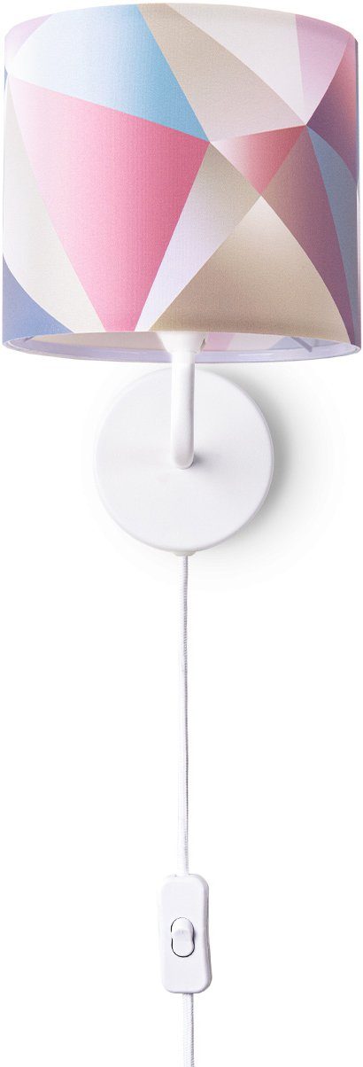 Paco Home Wandleuchte Kosy Wohnzimmer 309, Flur Pastell integriert, âˆ…18cm Lampe Kabel LED E14 Deko fest Stecker 3m