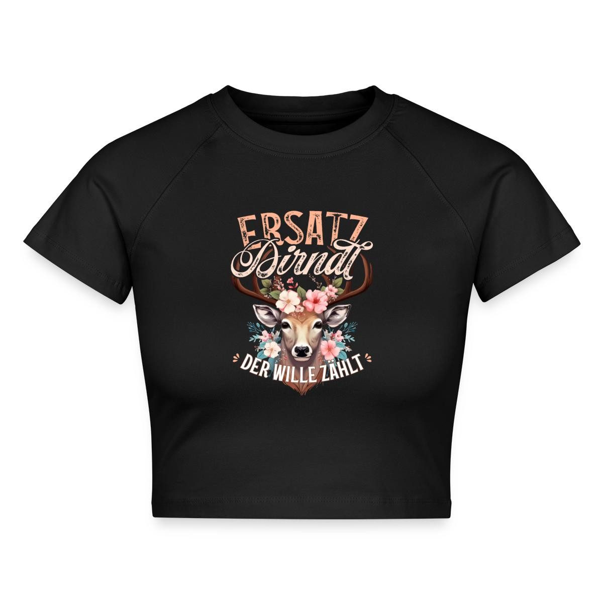 Spreadshirt T-Shirt Ersatz Dirndl Tracht Crop Top (1-tlg)