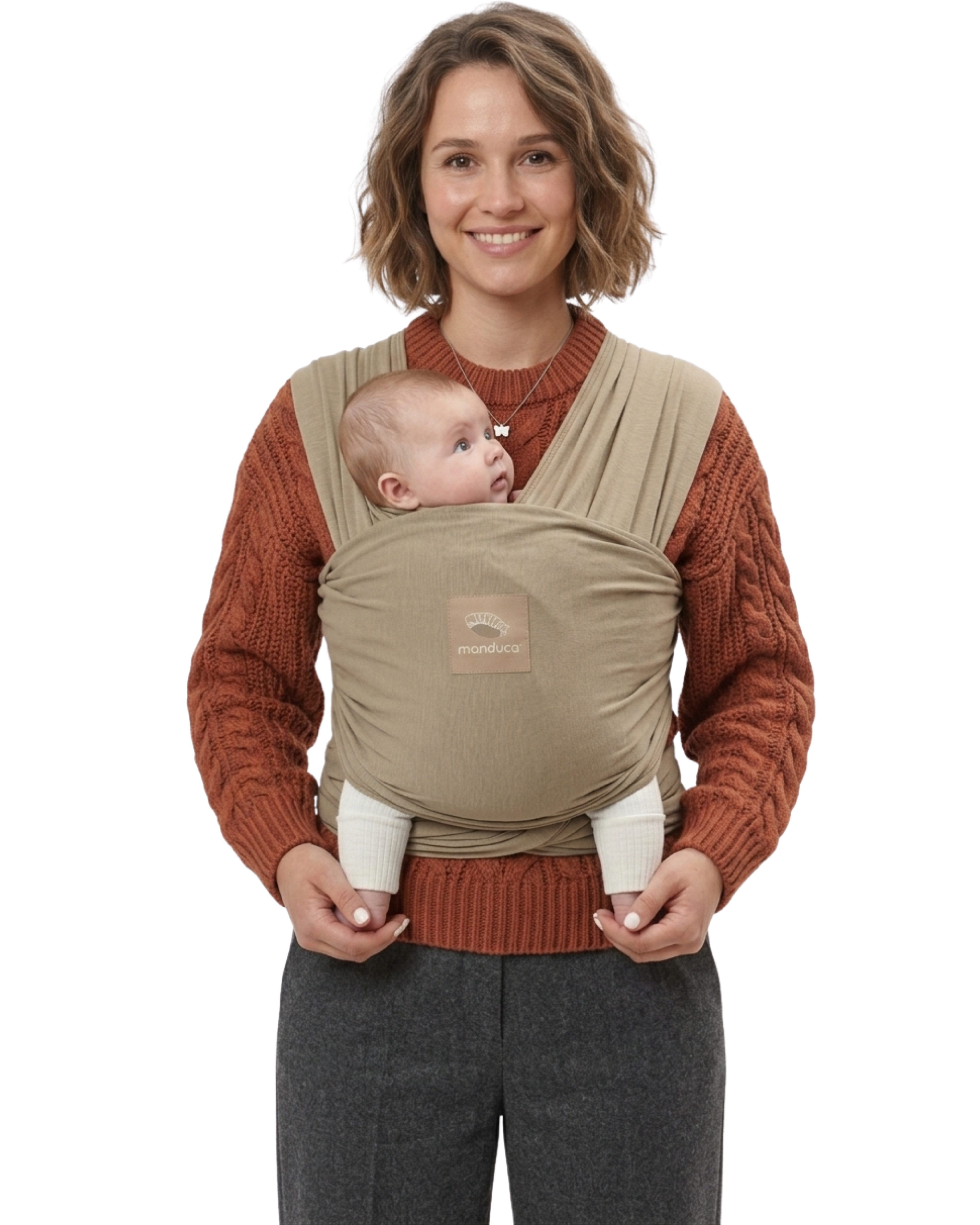 manduca Babytrage manduca Sling - Babytragetuch - Elastische Babytrage, Unterstützt die natürliche M-Position beim Baby. – Bild 2 von 5