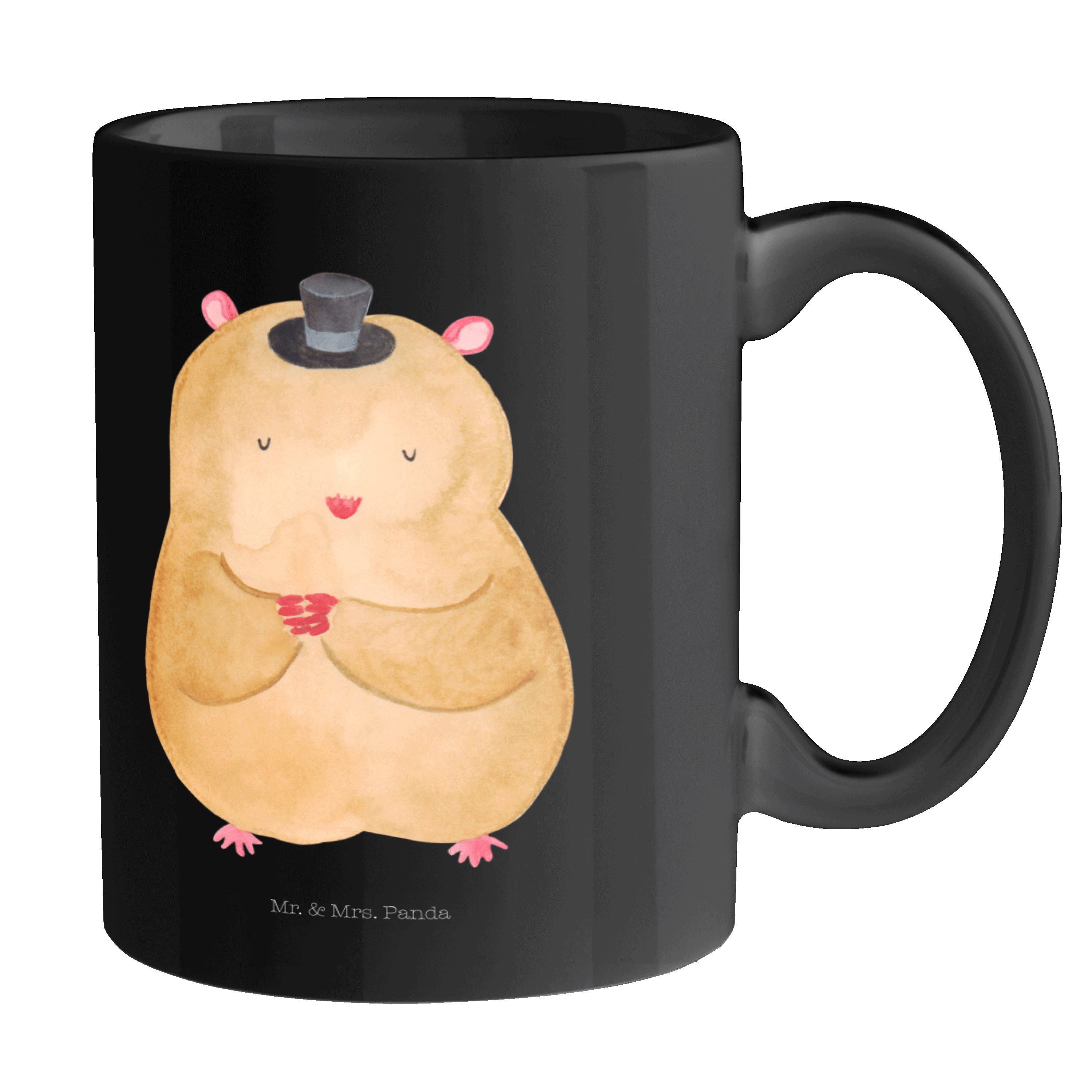 Hut Büro Geschenk, Hamster mit Mrs. Tasse Tasse, Schwarz - - & Schwarz Magier, Keramik Panda Mr. Houdini, Zw,