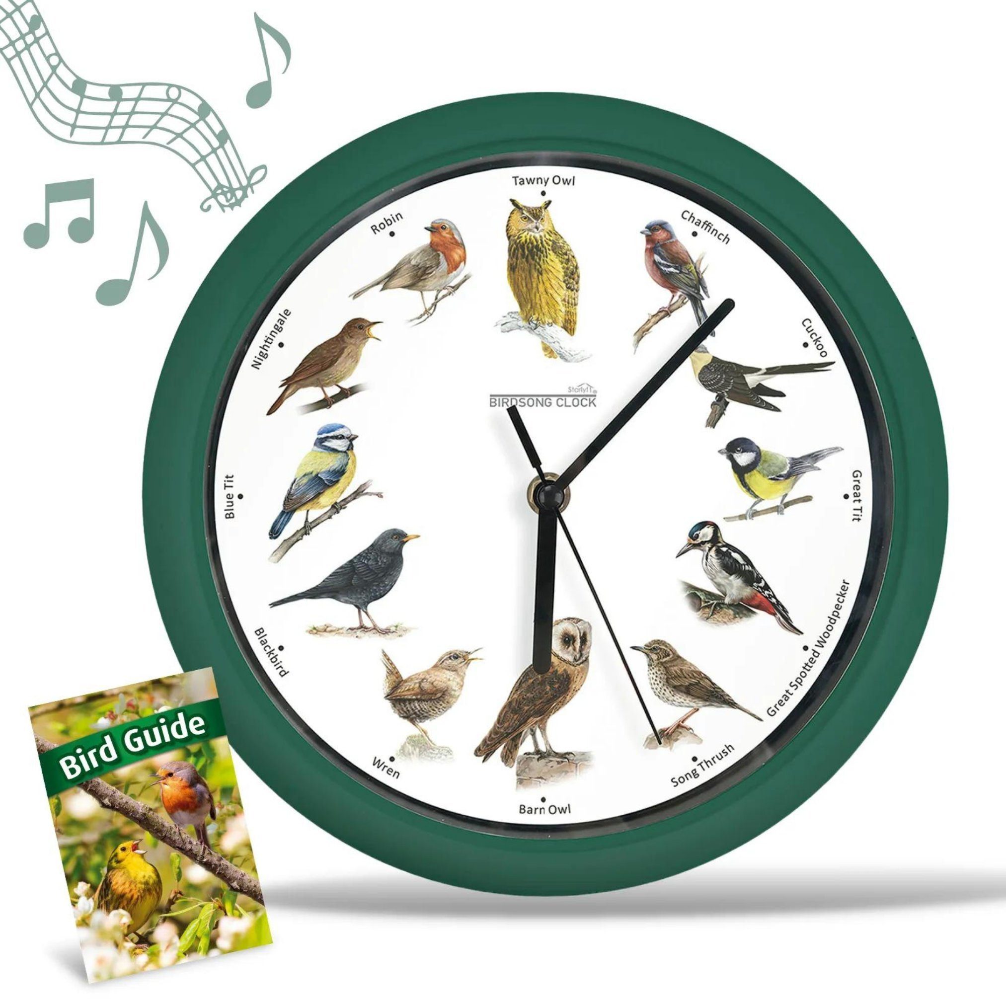 Starlyf Wanduhr Birdsong Clock (Uhr mit natürlichen Vogelstimmen, 25x25cm, günstig online kaufen