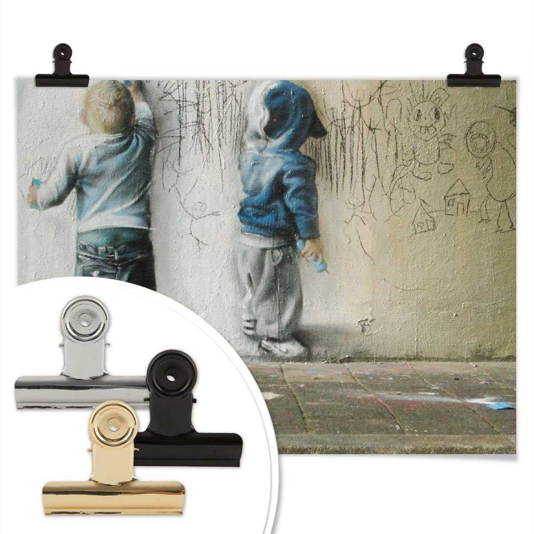 Wall-Art Boys drawing, Poster St), Poster, Wandbild, Bilder Graffiti Wandposter Bild, Menschen (1