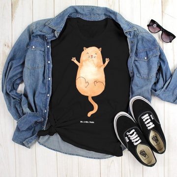 Mr. & Mrs. Panda T-Shirt Katze Umarmen - Schwarz - Geschenk, T-Shirt, Katzenaccessoires, Liebe (1-tlg)