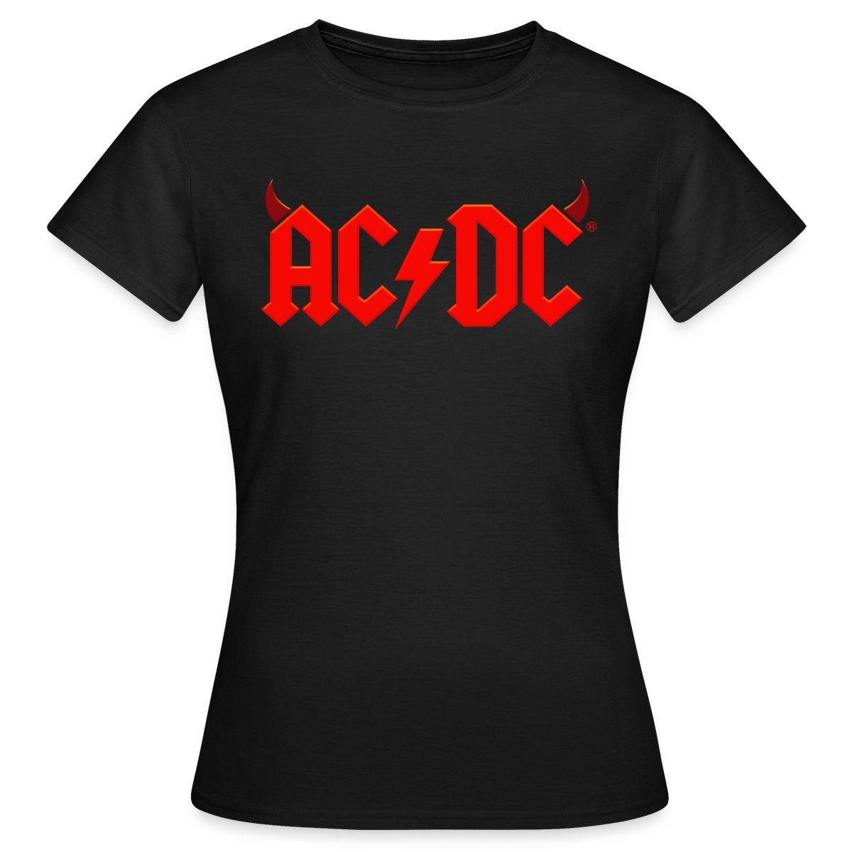 Spreadshirt T-Shirt AC/DC Rotes Logo Mit günstig online kaufen