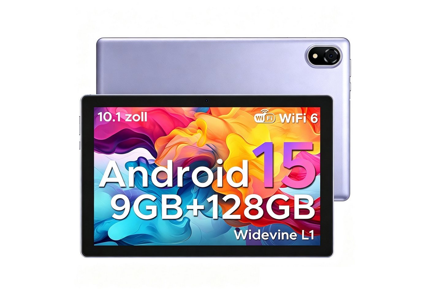 DOOGEE U10 Tablet 10 Zoll, Android Tablet, 4GB RAM+128GB ROM kinder Tablet (10.1", 128 GB, Android 15, WIFI, 9GB RAM (4 + 5 GB erweitert), Widevine L1, WiFi 6, 5060mAh)