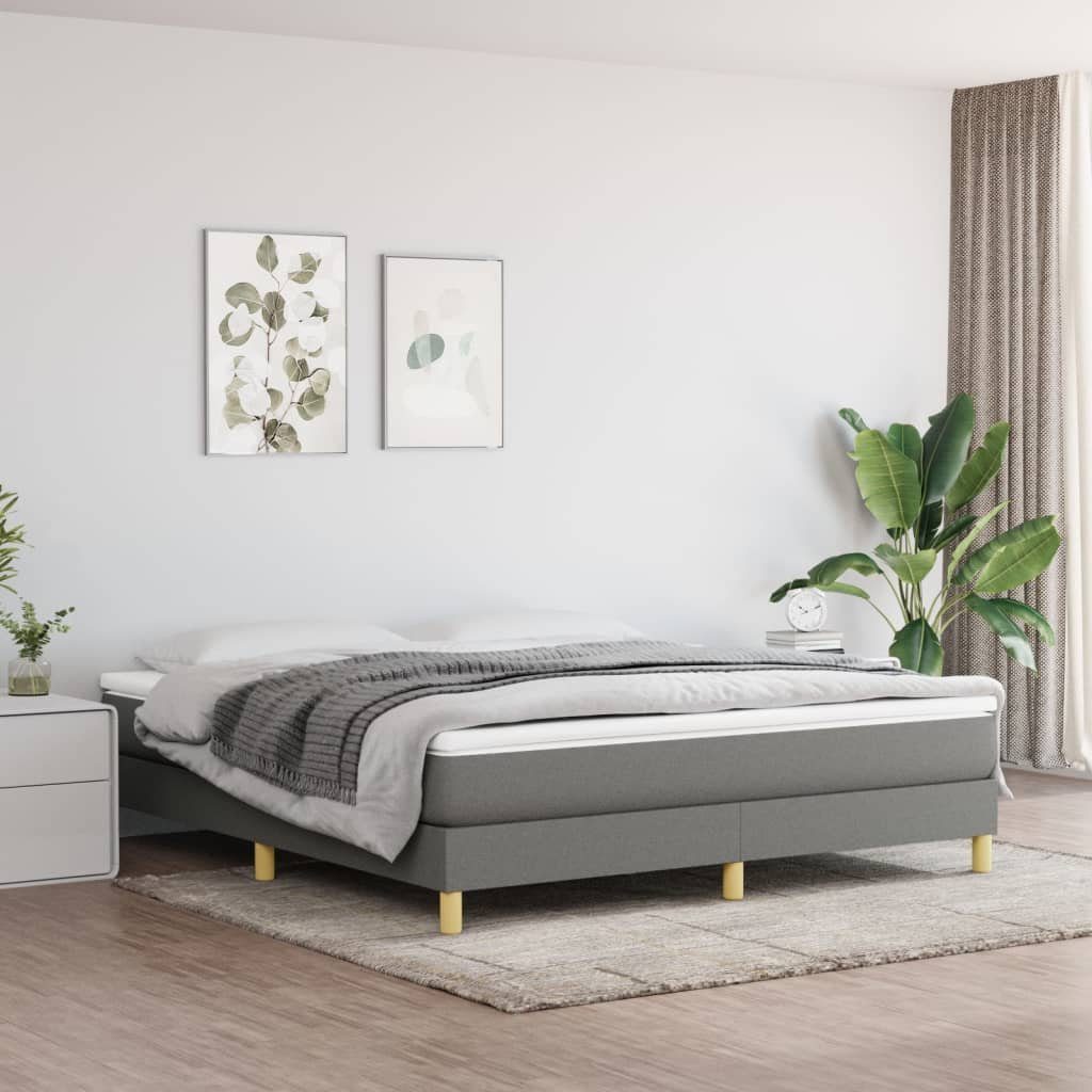 furnicato Bett Bettgestell ohne Matratze Dunkelgrau günstig online kaufen
