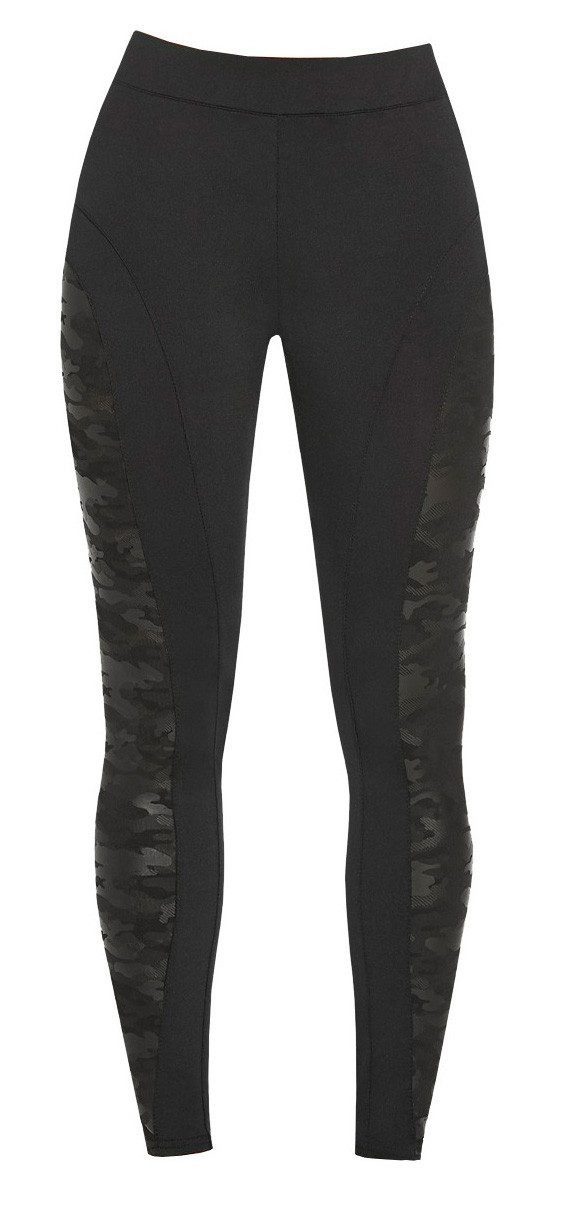 Bas Bleu Leggings mit markanter Seitenstruktur, Sportleggings Laufhose Running