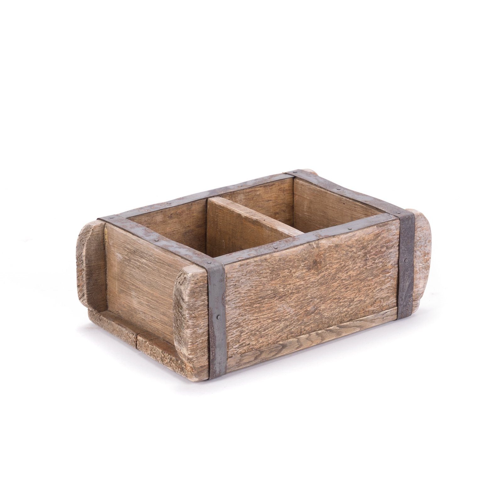 DESIGN DELIGHTS Truhe HOLZ ZIEGELFORM "BRICK", Altholz, Vintage Holzziegelform, Dekobox