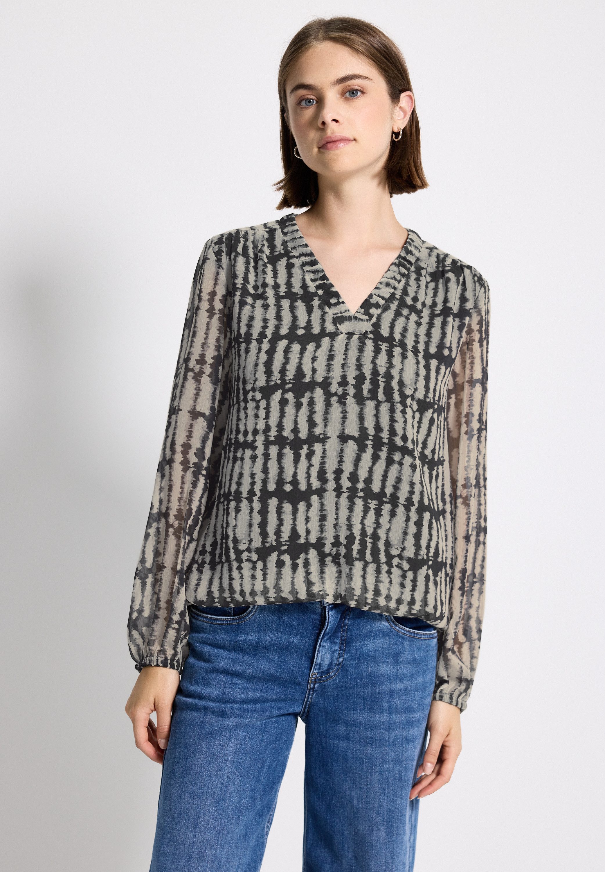 STREET ONE STUDIO Chiffonbluse mit grafischem günstig online kaufen