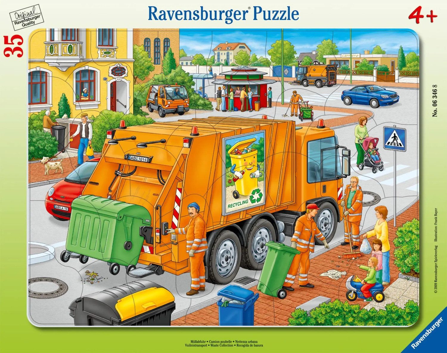 Ravensburger Puzzle Müllabfuhr. Rahmenpuzzle 35 Teile, 35 Puzzleteile günstig online kaufen