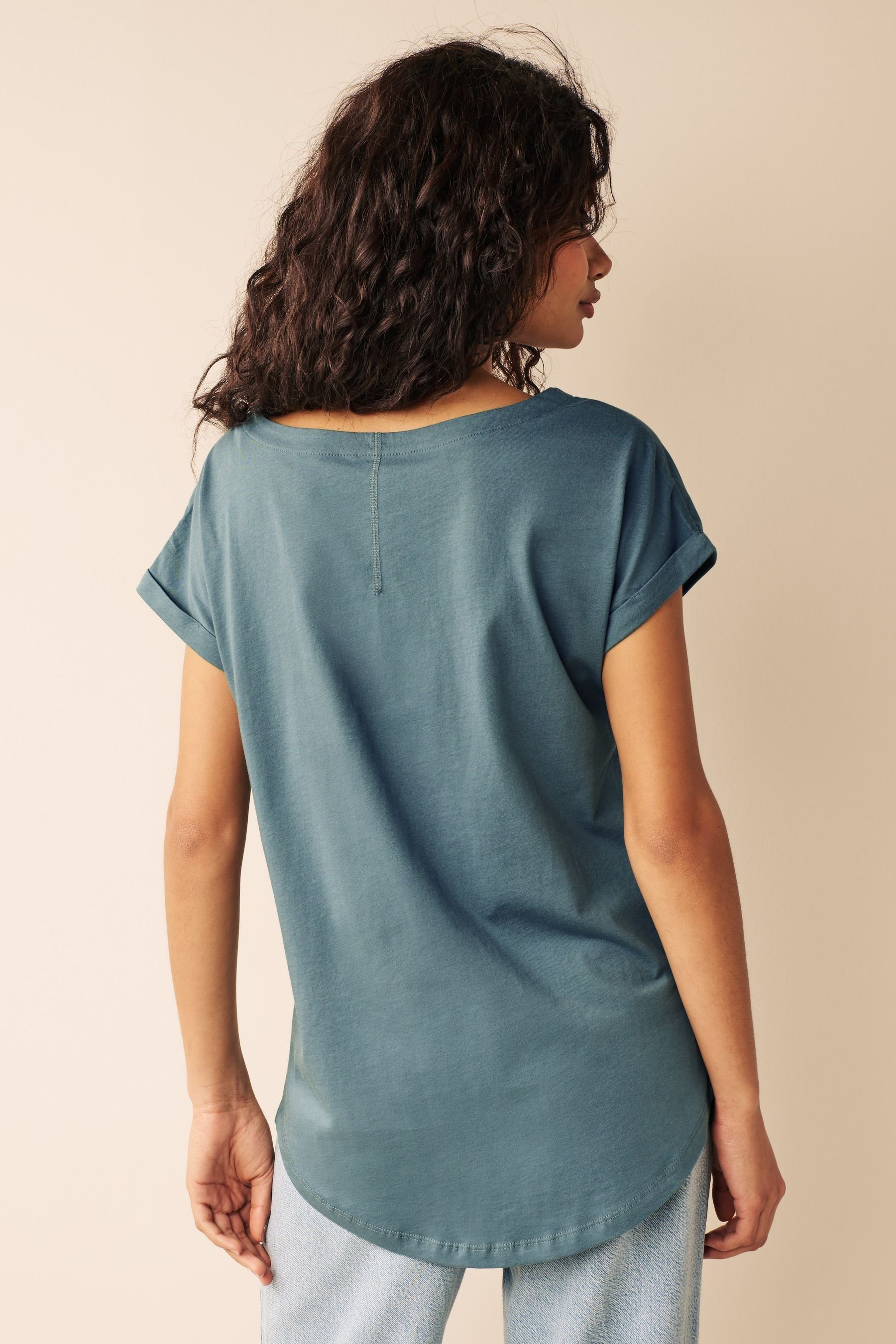 Teal Blue Next mit T-Shirt (1-tlg) T-Shirt Kurzärmliges Rundhalsausschnitt