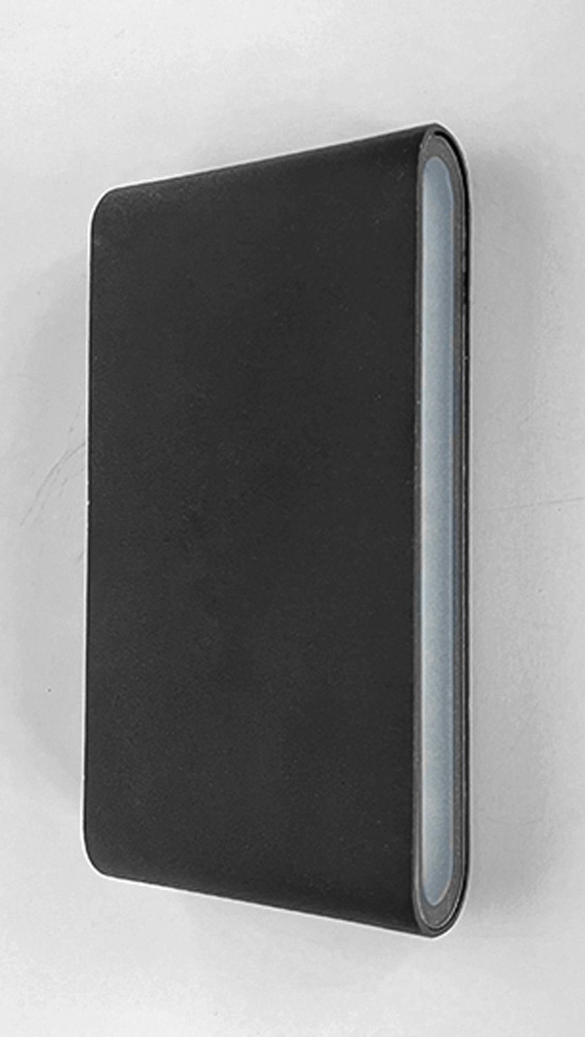 FISCHER & HONSEL LED Außen-Wandleuchte SCONE, 1-flammig, Schwarz, Glas, Metall, 9 x 17 cm, Warmweiß, Spritzwassergeschützt IP44