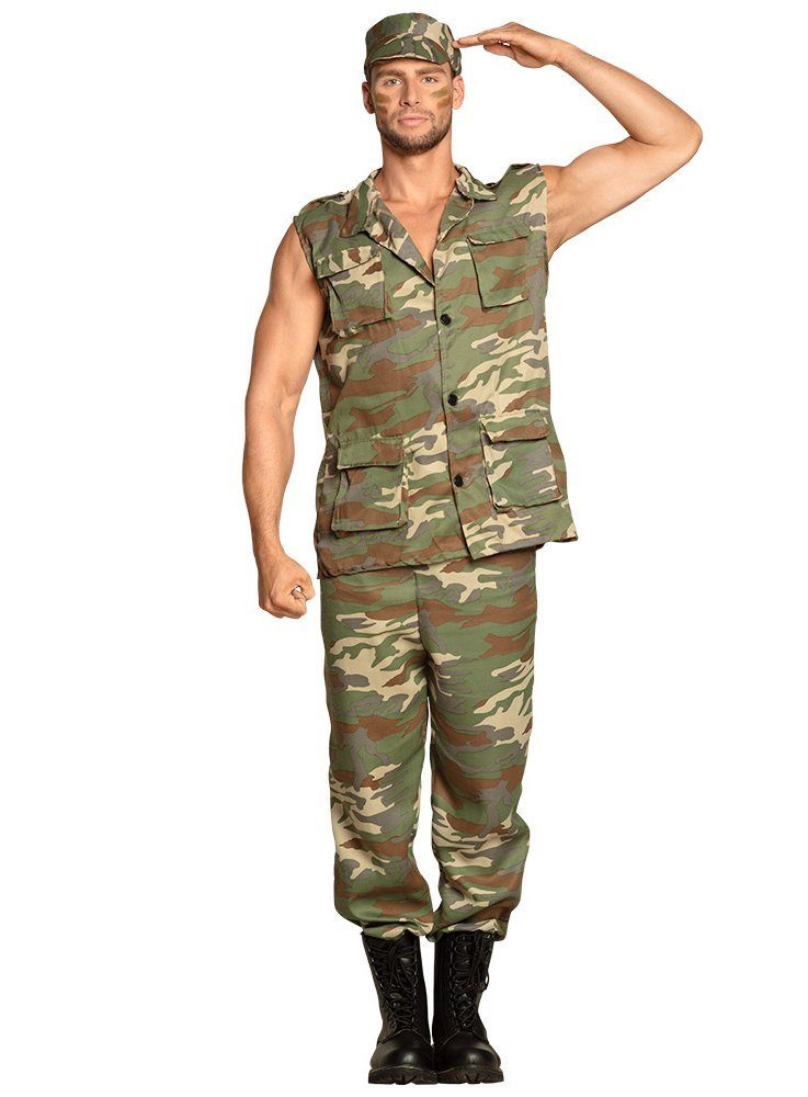 Boland Kostüm Paramilitär, Camouflage-Kostüm für die ganz harten Kerle