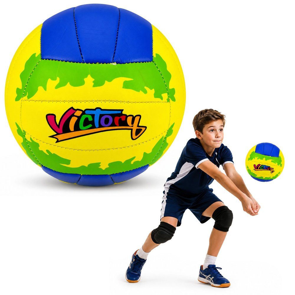 Wisam Lernspielzeug Volleyball-Trainingsball, gelb und blau, 22 cm, Größe 5