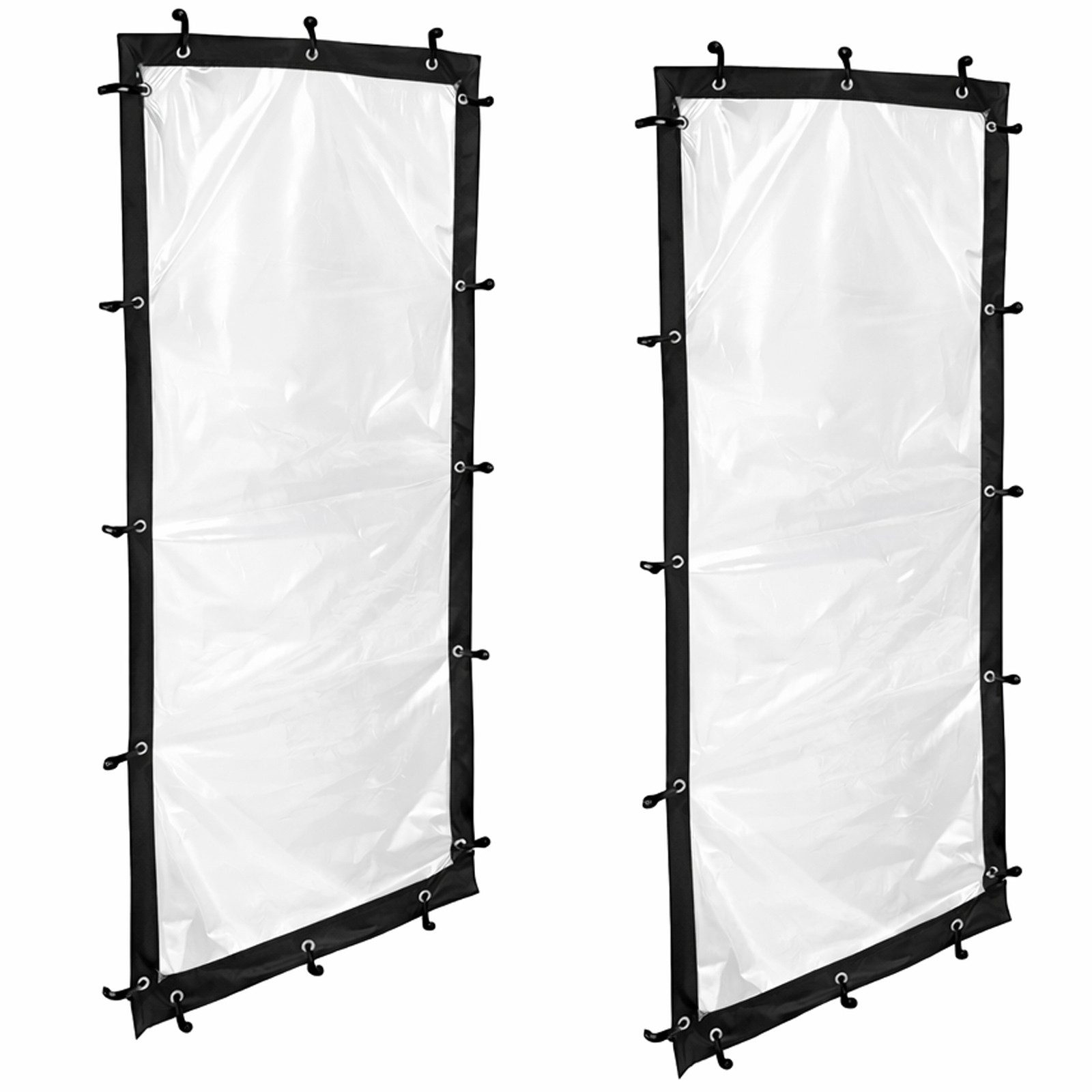 Quick Star Kaminholzregal Wetterschutz Seitlich für Kaminholzregale in Schwarz & Transparent, BxTxH:70x1x145 cm