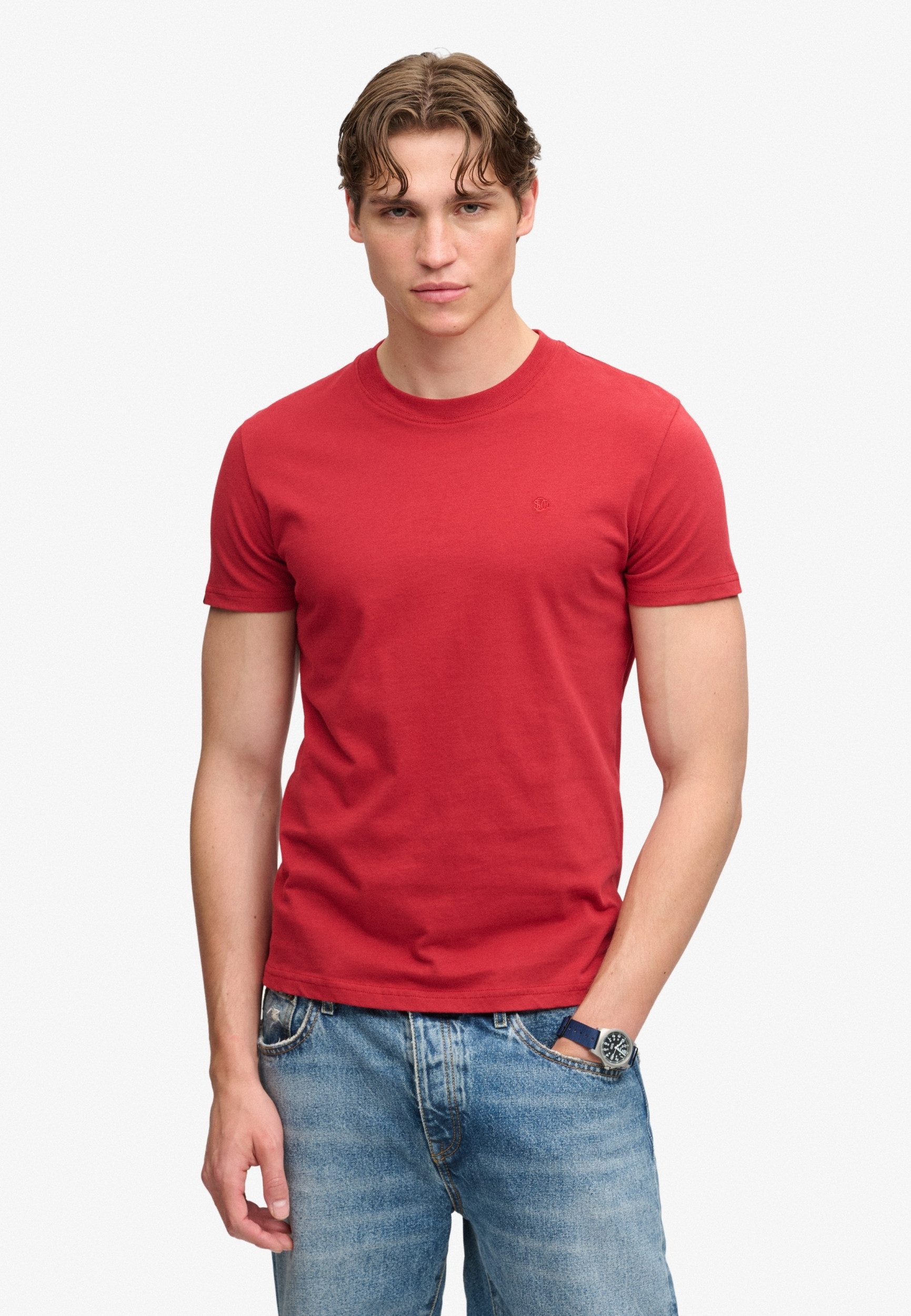 Superdry T-Shirt ESSENTIAL SDCO LOGO EMB TEE Expedition Red/Red