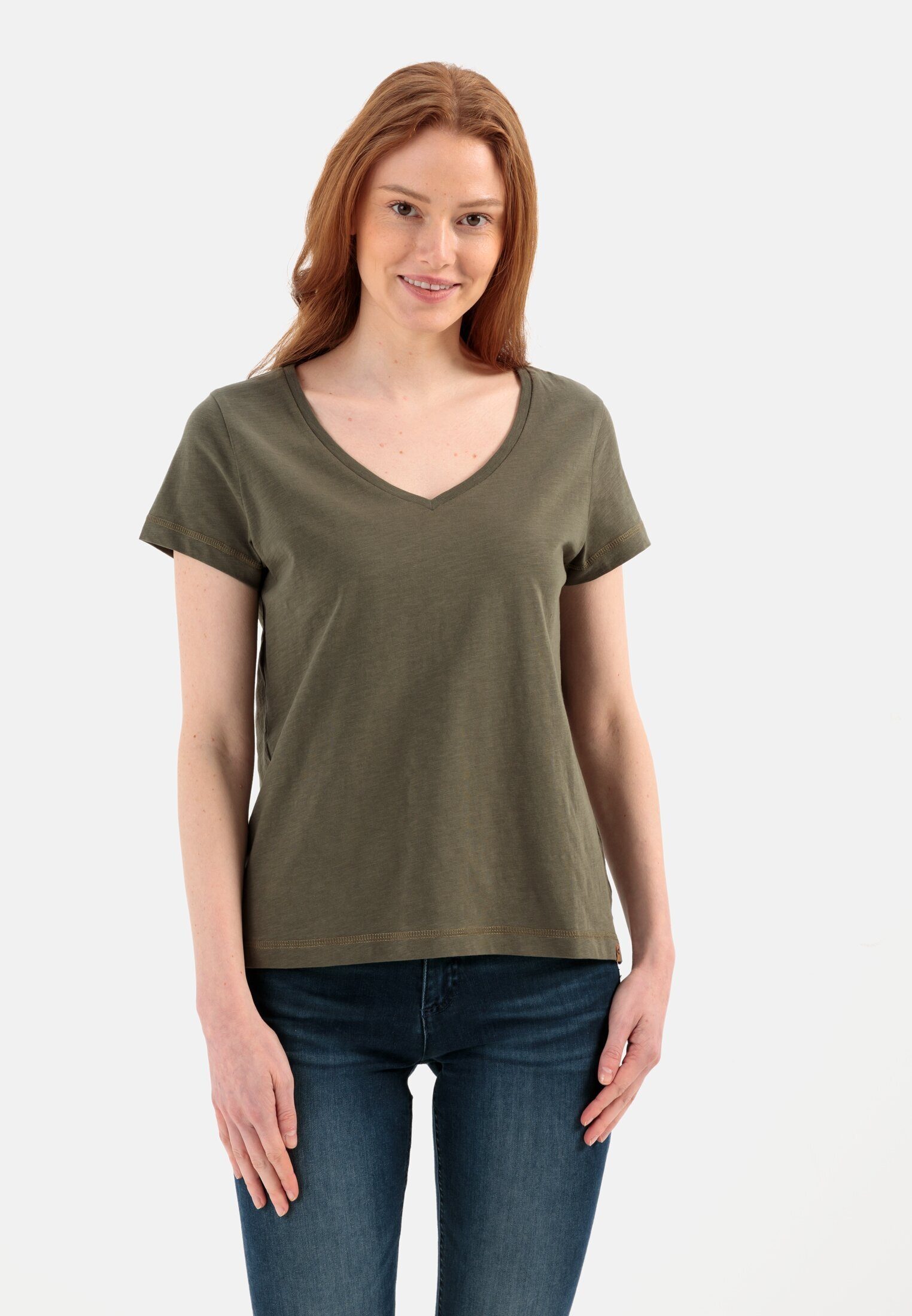 Cotton active Organic T-Shirt camel Oliv