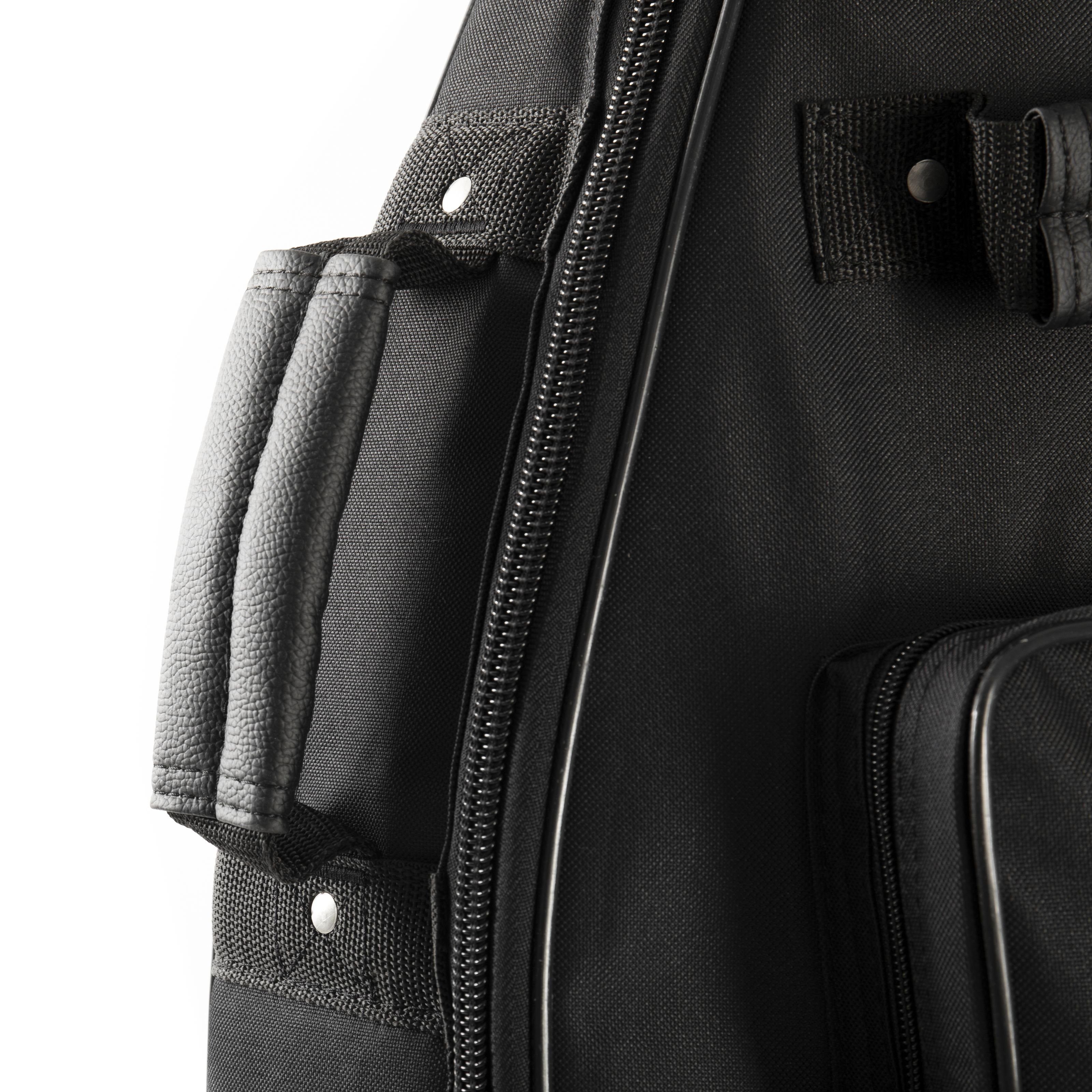MUSIC STORE Gitarrentasche (Deluxe Gigbag für Konzertgitarre Wasserabweisend 20mm Polsterung Zubehörfach Stabiler Reißverschluss Schwarz/Rot, Gitarrenkoffer und Gitarrentaschen, Gitarrentasche Konzertgitarre), Gigbag Konzertgitarre, Deluxe, Wasserabweisend, 20mm Polsterung