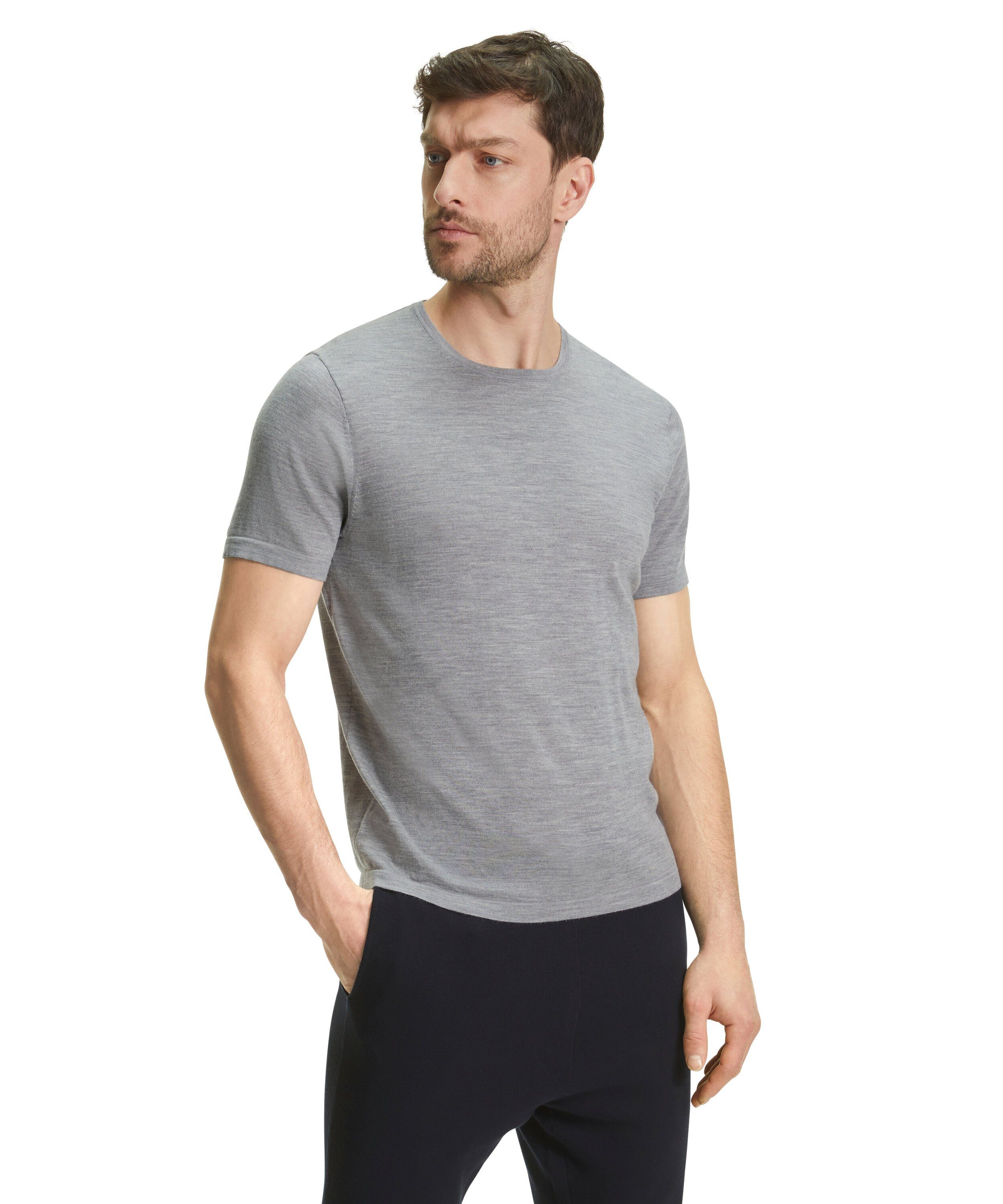 FALKE T-Shirt (1-tlg) aus Merinowolle light greymel. (3390) | T-Shirts