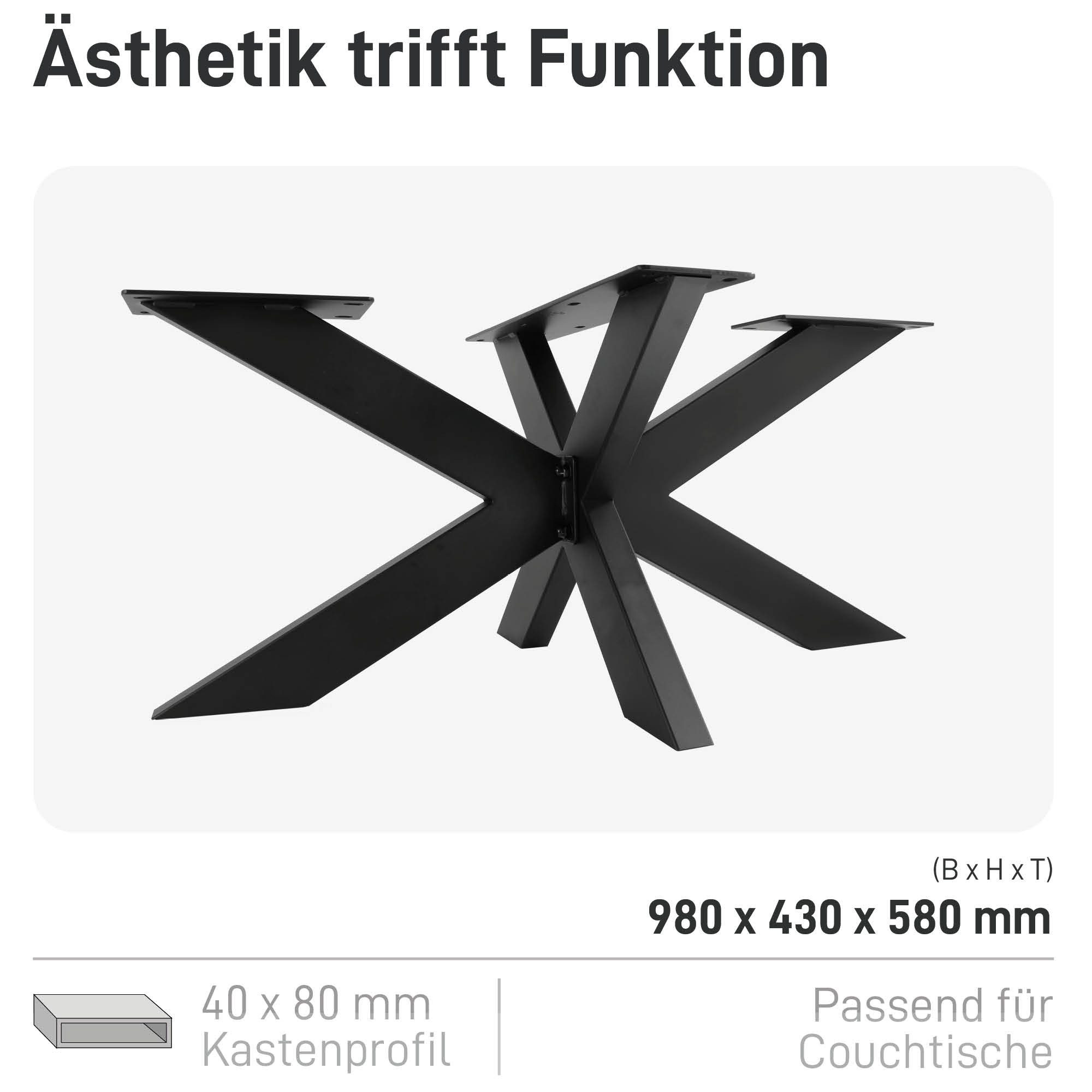 Natural Goods Berlin Tischbein SPIDER, Tischgestell, Massiv, stabil, Möbelb günstig online kaufen