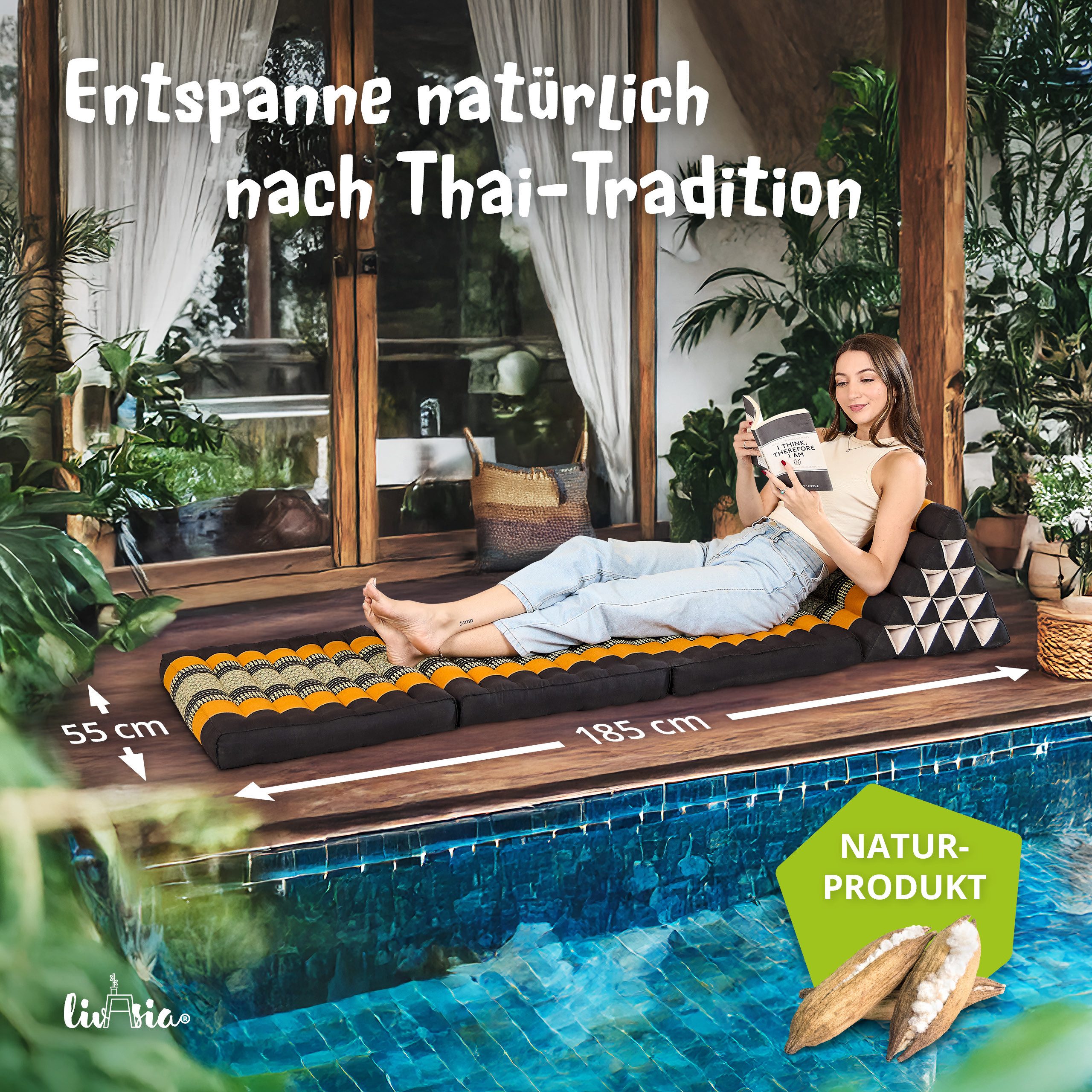 livasia Sitzsack Thaikissen XXL hoch, vegan günstig online kaufen