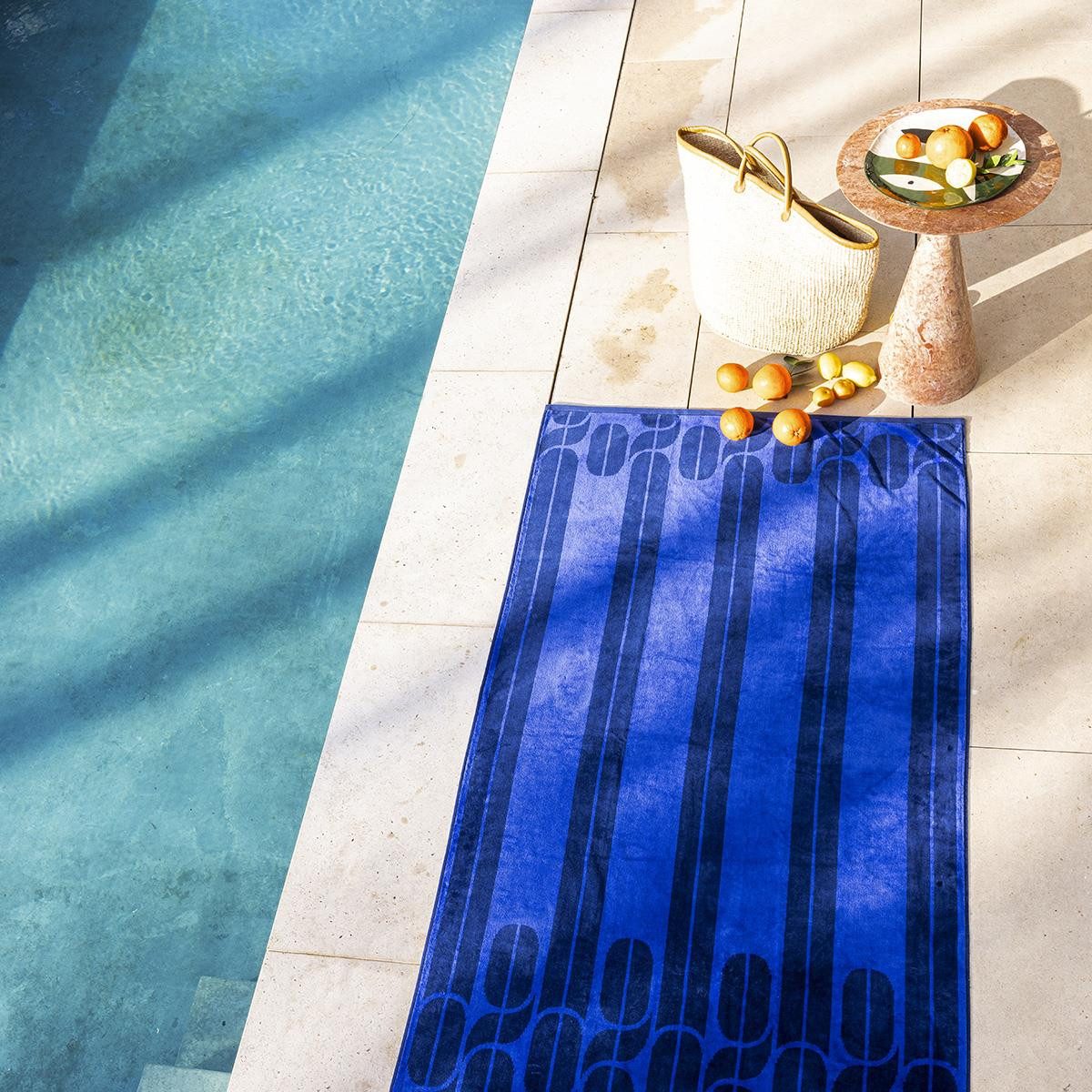 Le Jacquard Francais Strandtuch Strandtuch Nautic Marine 100x200 cm, Velours (1-St), Velours