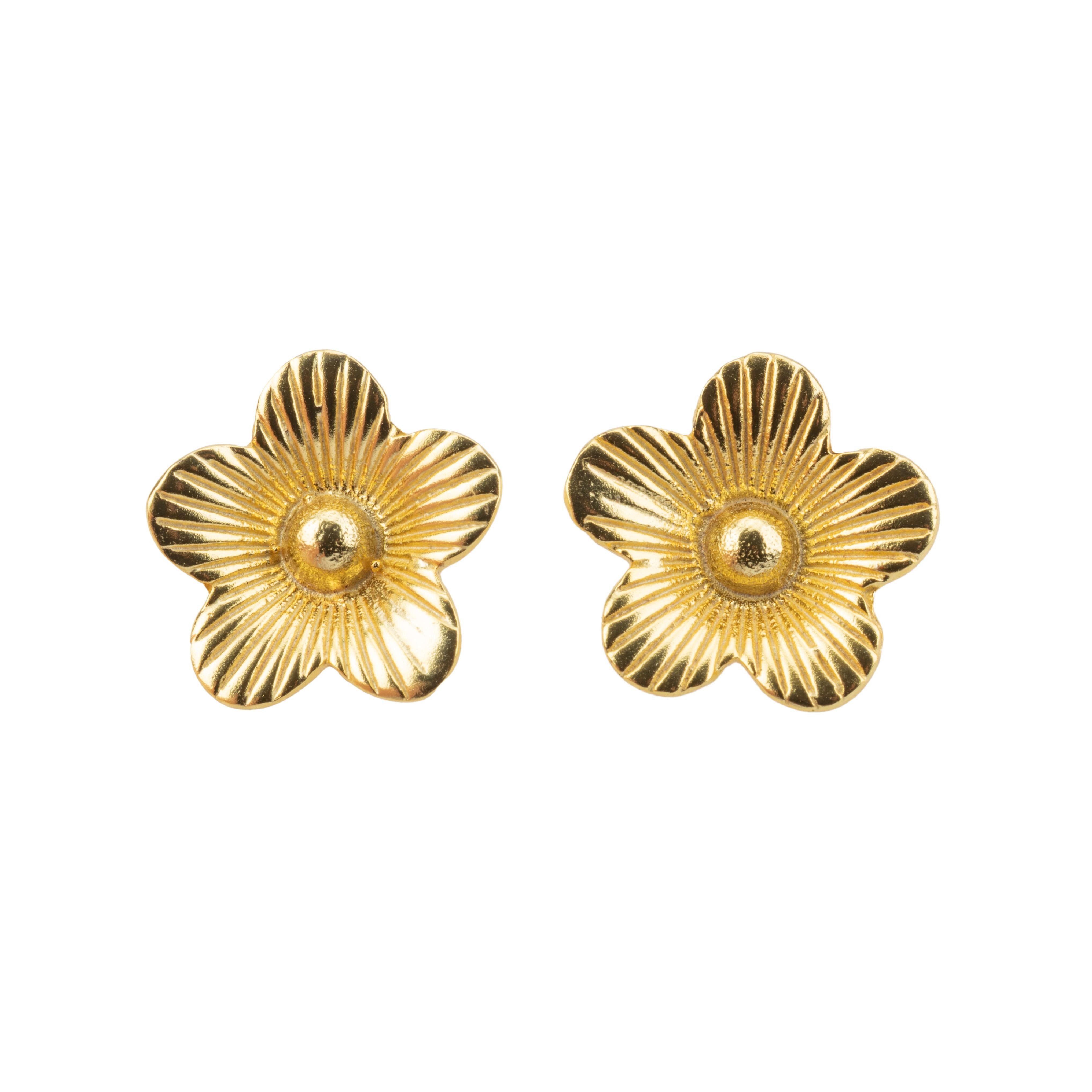 Paar Ohrstecker Ohrstecker "Blumen", Handmade