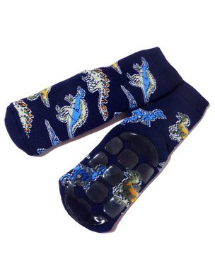 WERI SPEZIALS Strumpfhersteller GmbH ABS-Socken Kinder ABS-Socken für Jungs >>Dinos<< aus Baumwolle mit Frottee