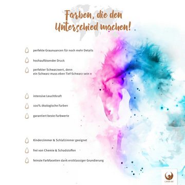 LANA KK Metallschild magnetische Deutschlandkarte Blechschild XXL, deutsche Beschriftung