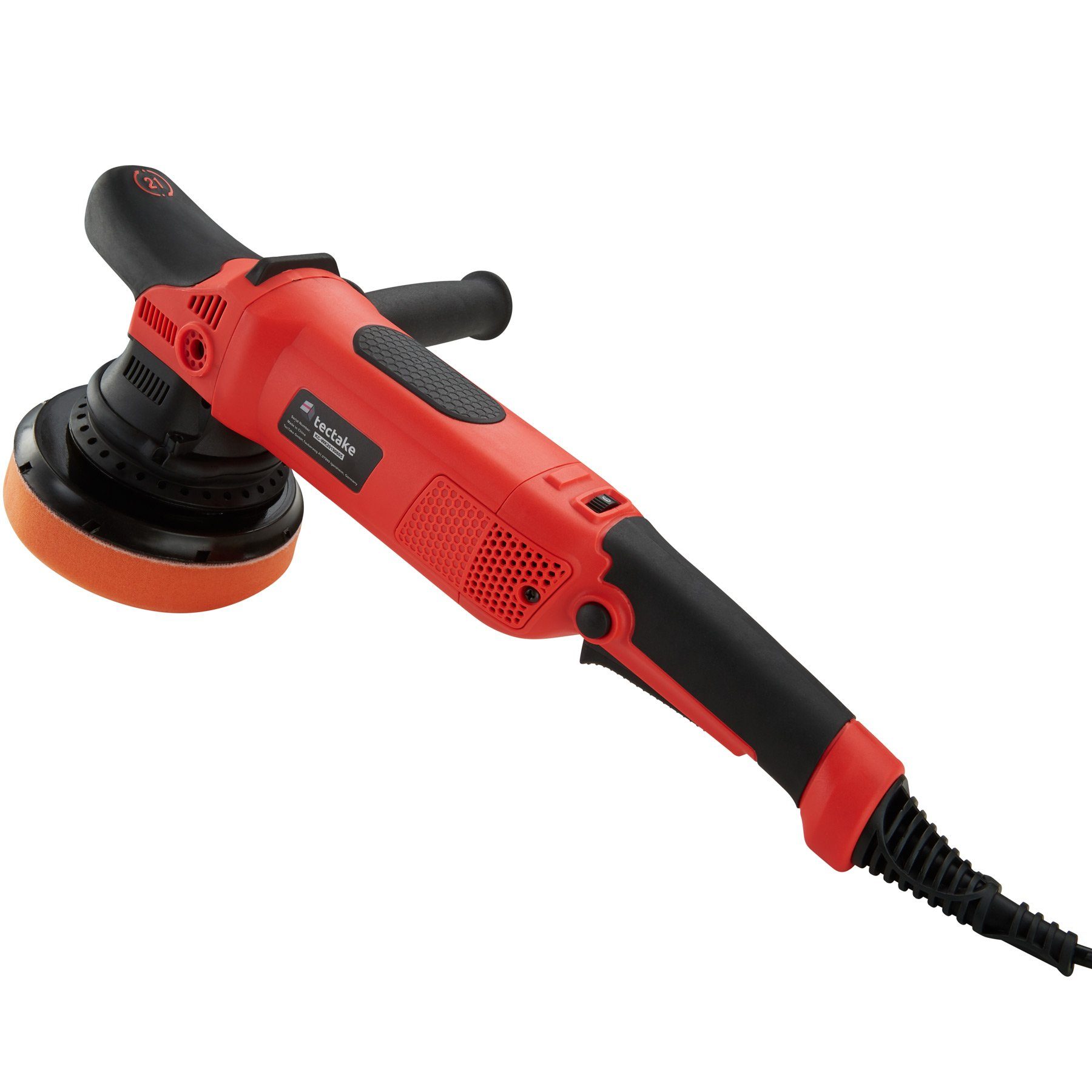 tectake Poliermaschine 3-teiliges Exzenter Poliermaschinen-Set, 4800 max. U/min, Ø 15,00 mm, (3 tlg), 810 W