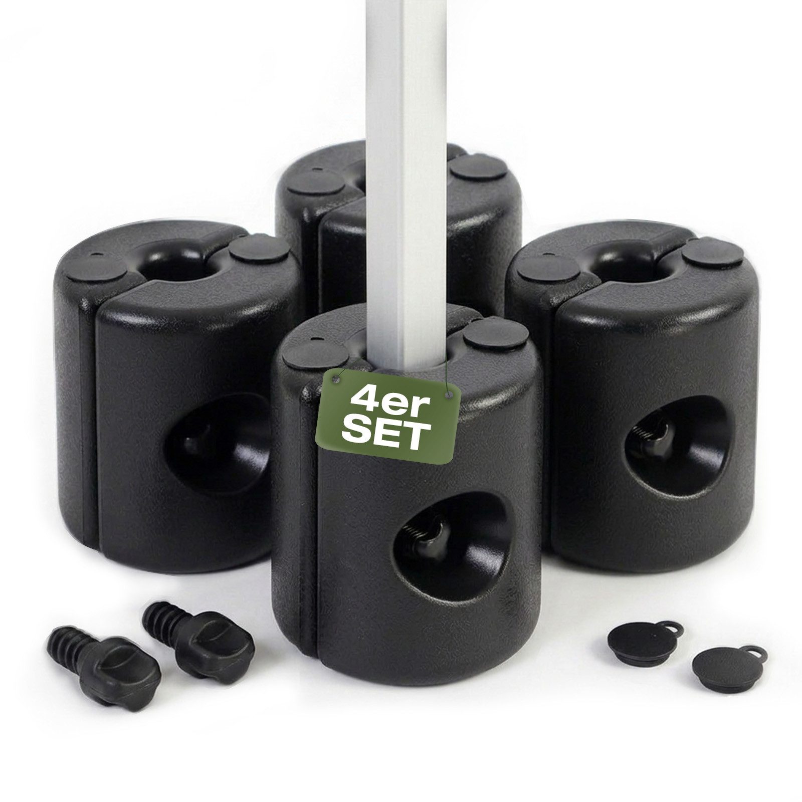 Sekey Beschwerungsgewicht Pavillonstandfüße 4er Set Pavillon Gewichte Belastung bis zu 64 kg, Gartenzelte, Pavillons, Partys, Pavillon-Standfuß, flexibel befüllbar: Sand, Steine oder Wasser