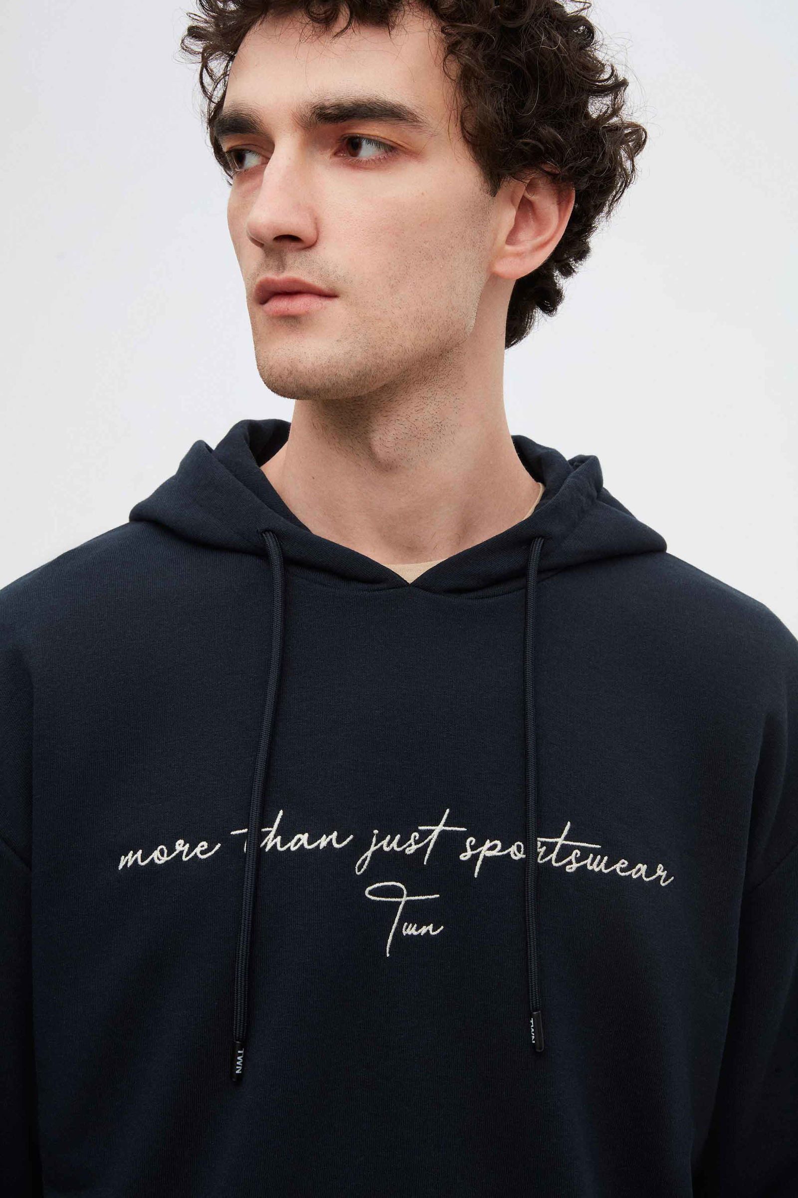 D'S DAMAT Kapuzensweatshirt Twn – Besticktes Sweatshirt mit lockerer Passform