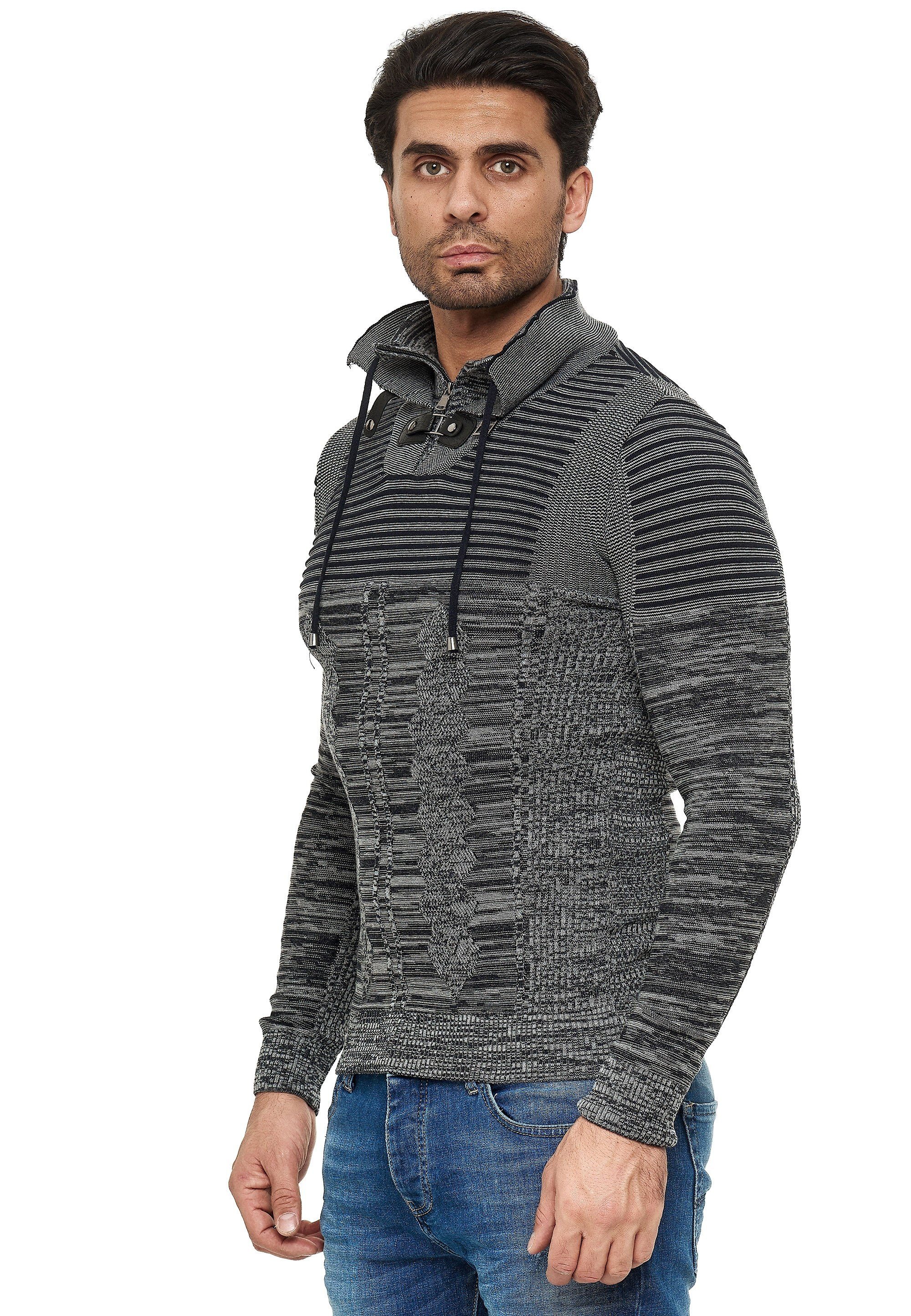 RedBridge Strickpullover Salinas höherem mit Kragen