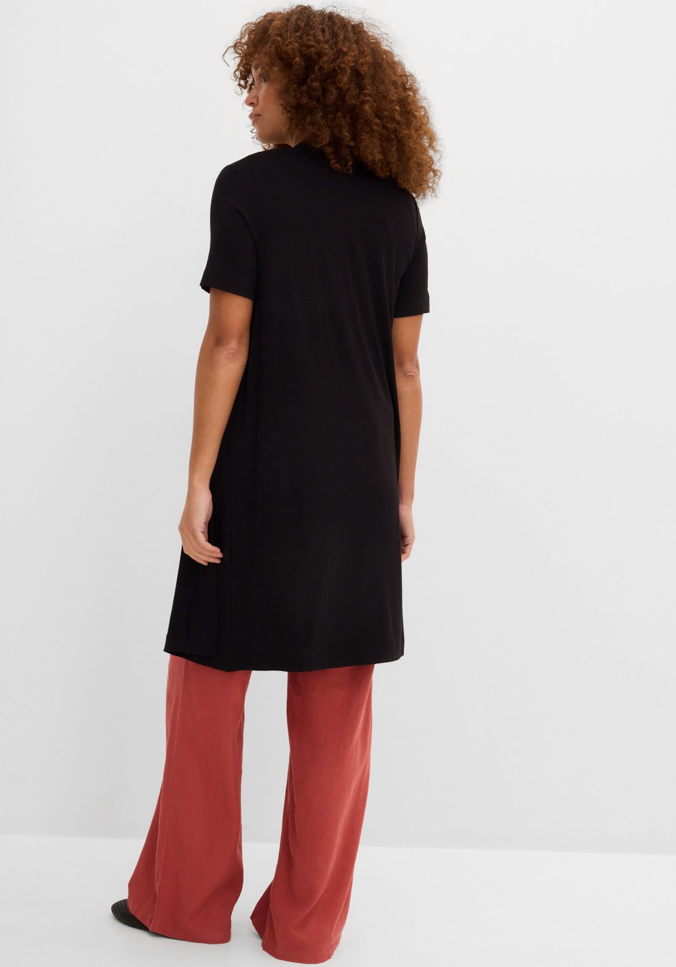 bonprix Shirtjacke lockere Passform, Kurzarm-Design, für vielseitige Anlässe