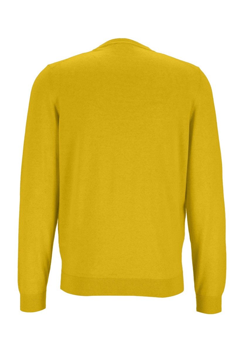 MARVELIS V-Ausschnitt-Pullover Pullover - Merino - Casual Fit - V-Ausschnitt - Einfarbig - Gelb