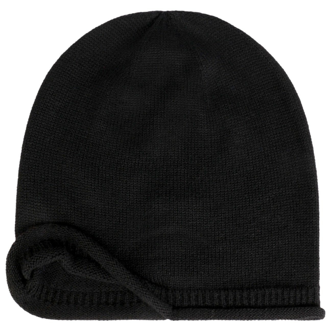 Seeberger Beanie (1-St) Strickmütze Oversize schwarz