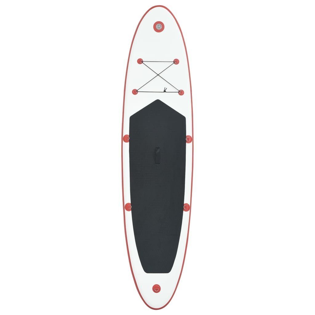 vidaXL SUP-Board 390 x 81 x 10 cm Stand Up Paddle Surfboard SUP Aufblasbar Rot und Weiß