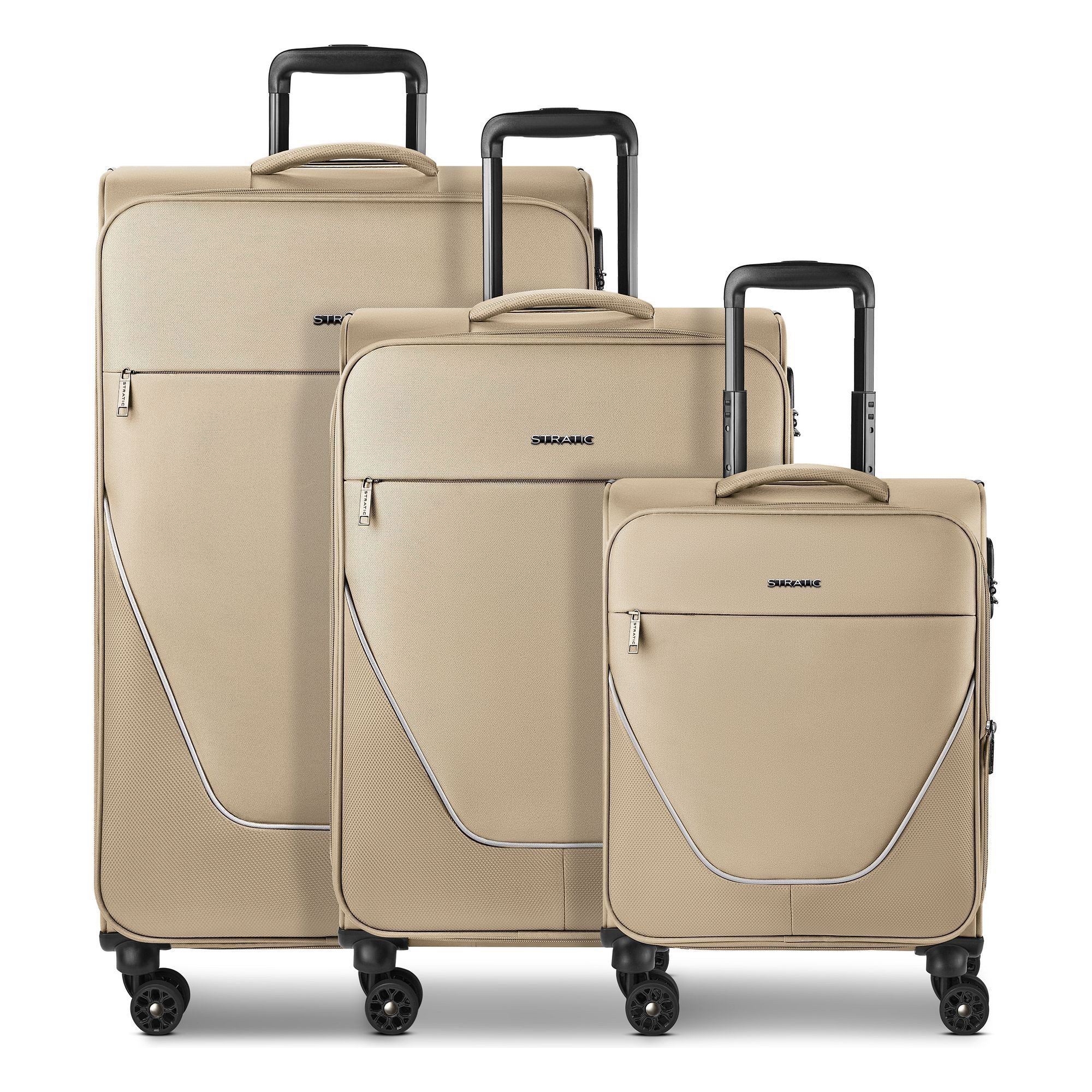 Stratic Trolleyset taska, 4 Rollen, (3-teilig, 3 tlg), Polyester