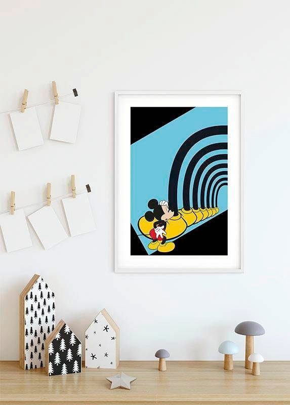 Komar Poster Mickey Mouse Foot St), Wohnzimmer (1 Kinderzimmer, Disney Tunnel, Schlafzimmer