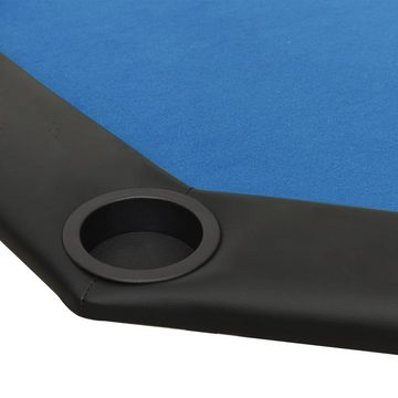 vidaXL Spieltisch Pokertisch Klappbar 8 Spieler Blau 108x108x75 cm, (1-tlg)